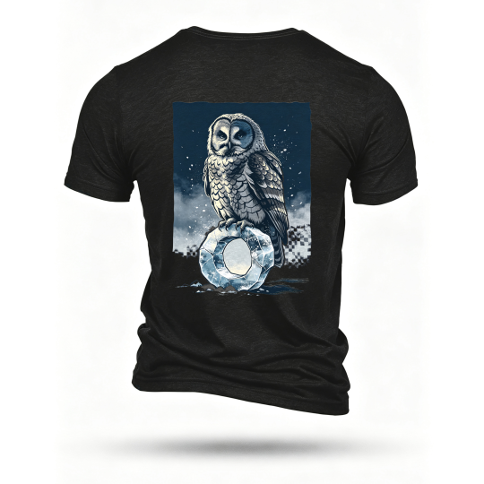 Black T-shirt, back print
