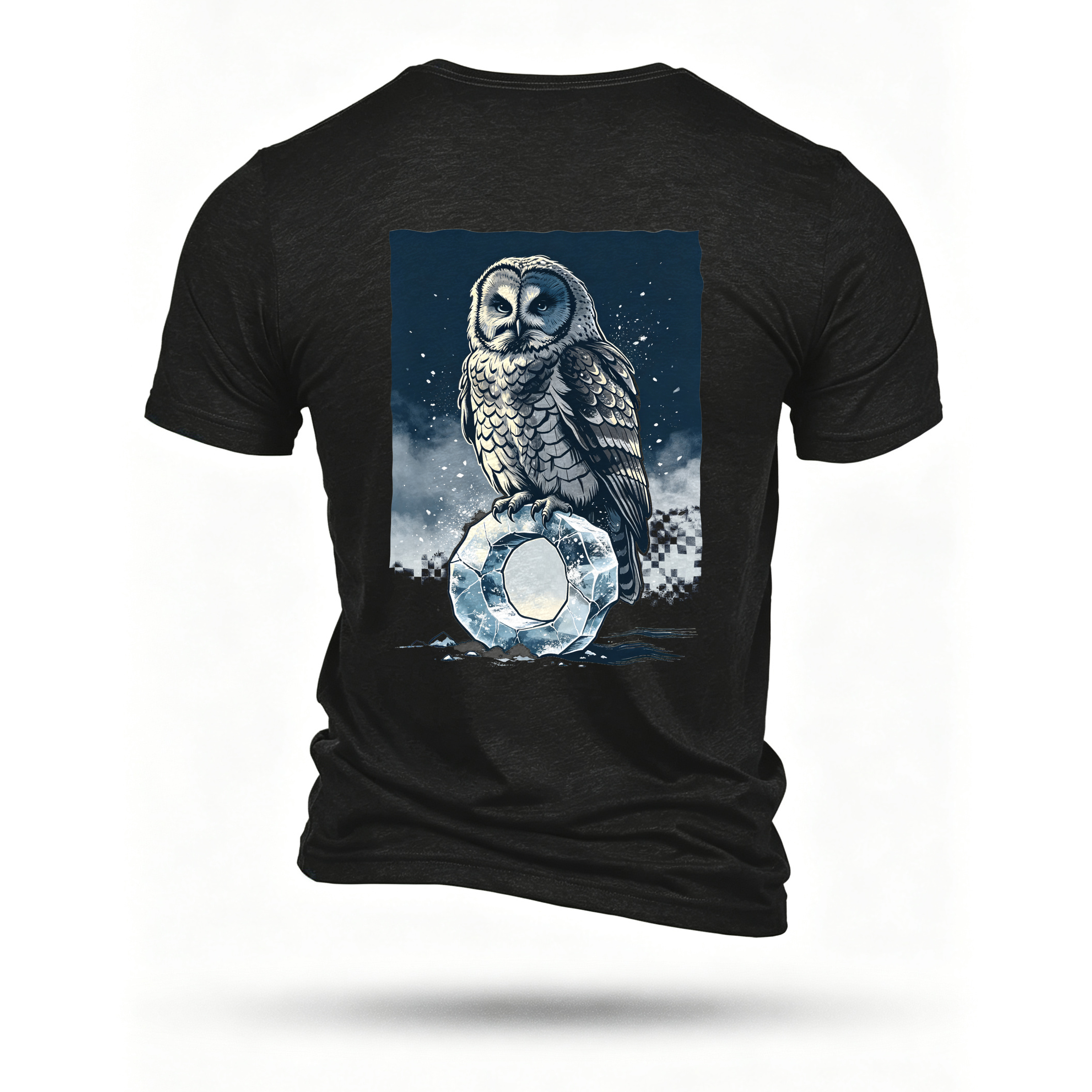 Black T-shirt, back print
