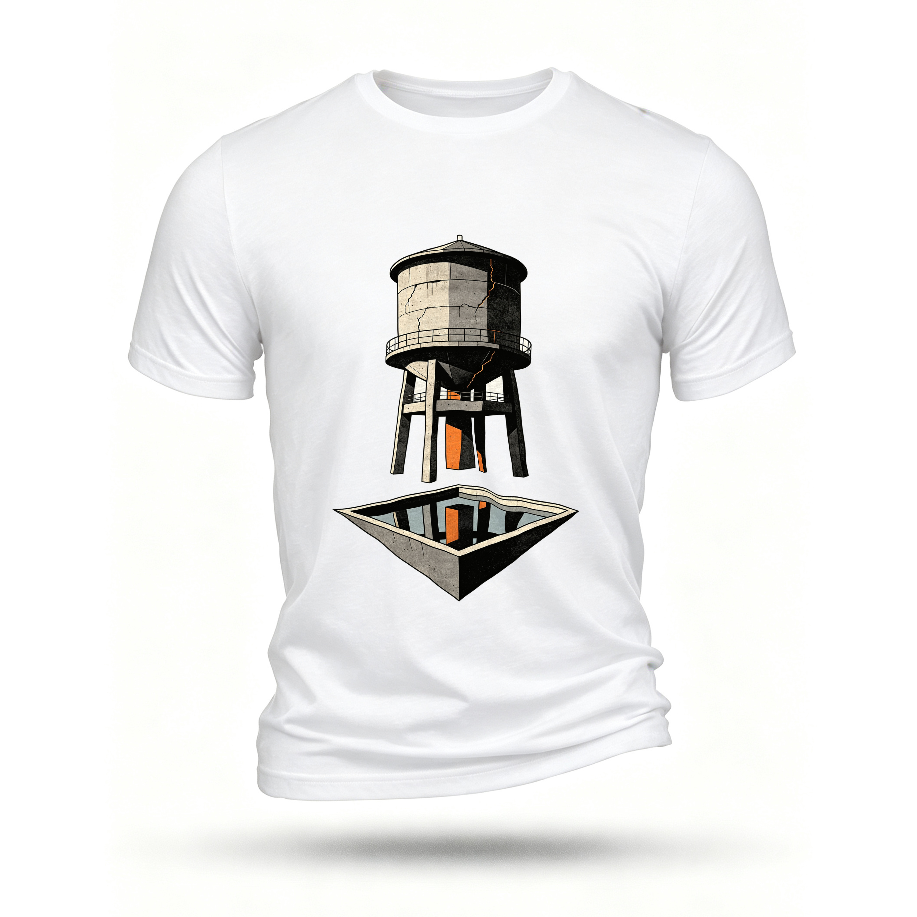White T-shirt, front print