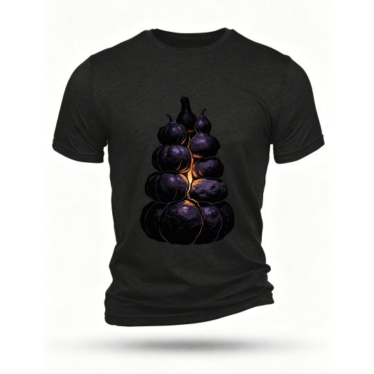 Black T-shirt, front print