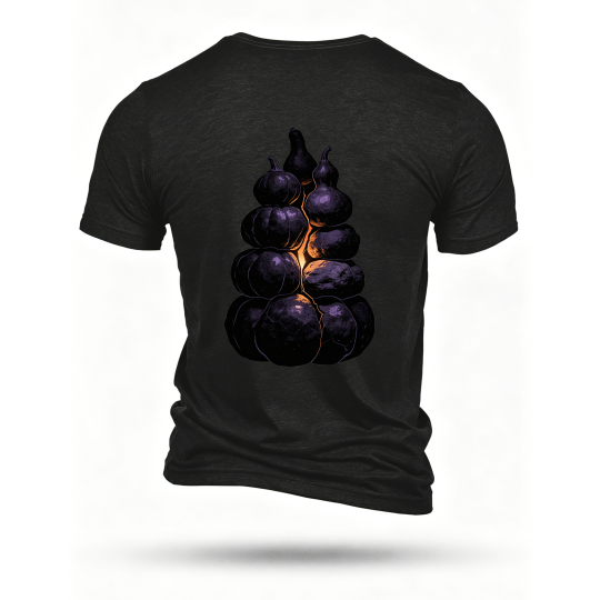 Black T-shirt, back print