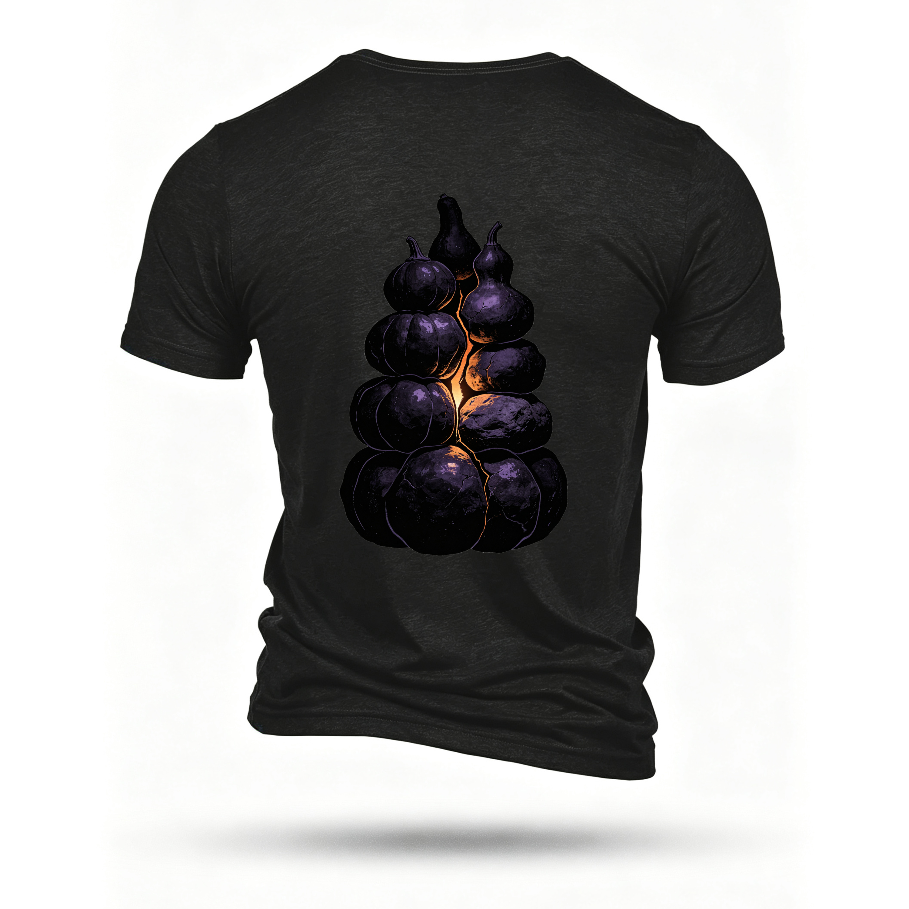 Black T-shirt, back print