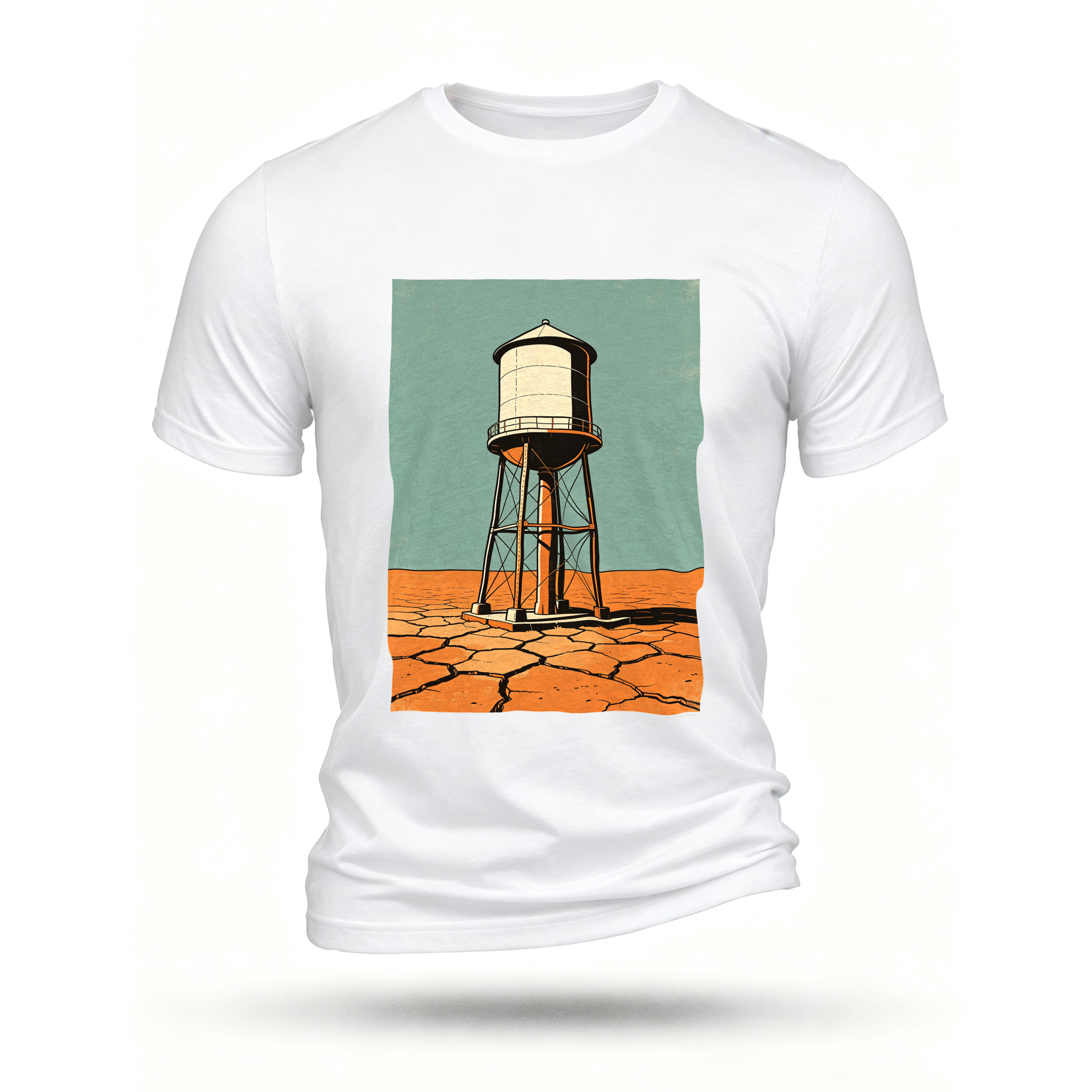 White T-shirt, front print