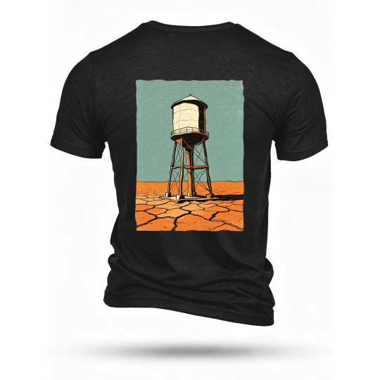 Black T-shirt, back print