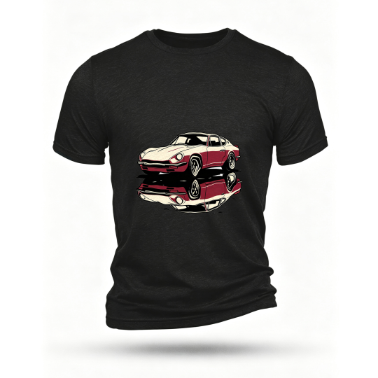 Black T-shirt, front print