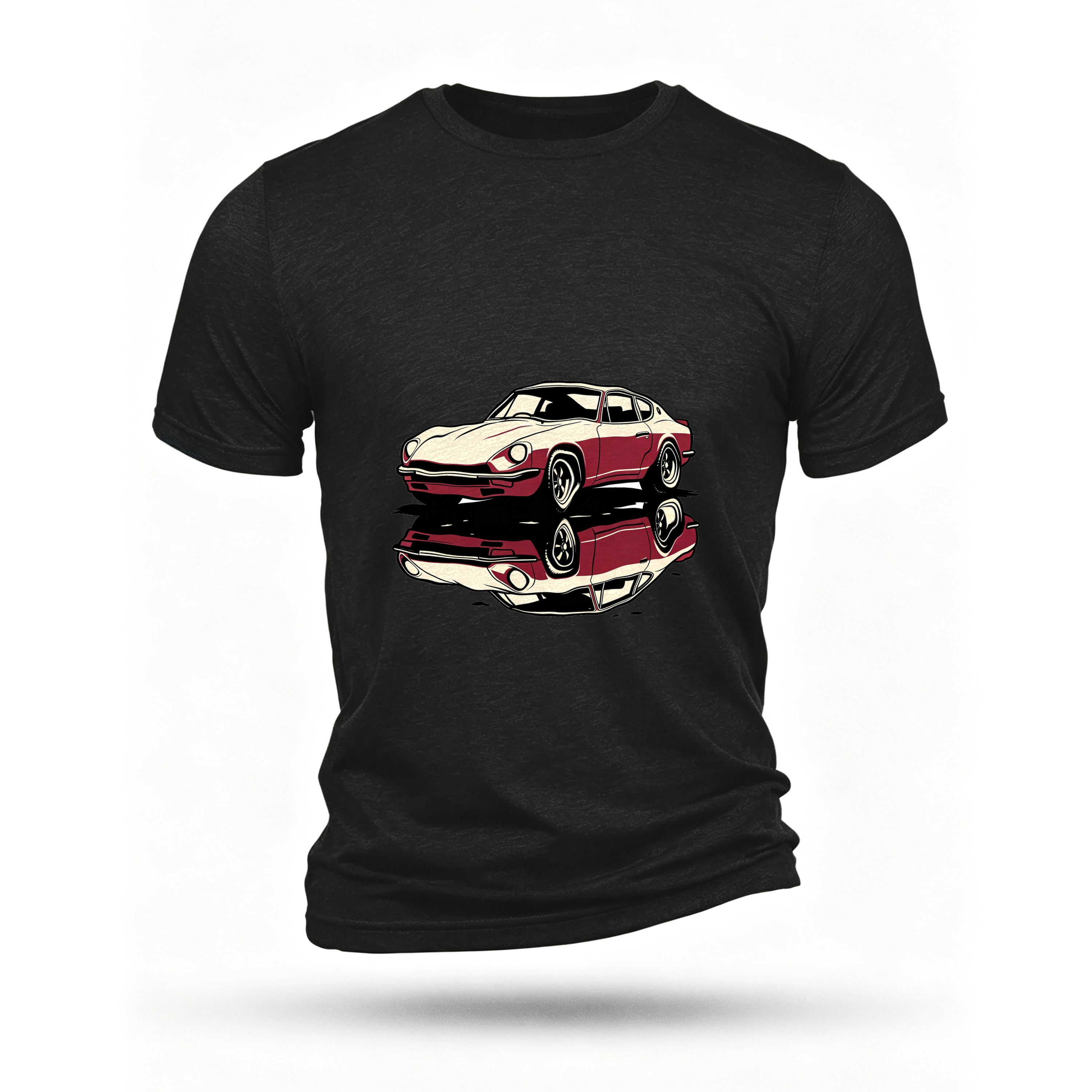 Black T-shirt, front print