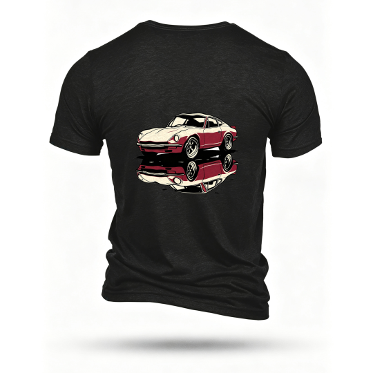 Black T-shirt, back print
