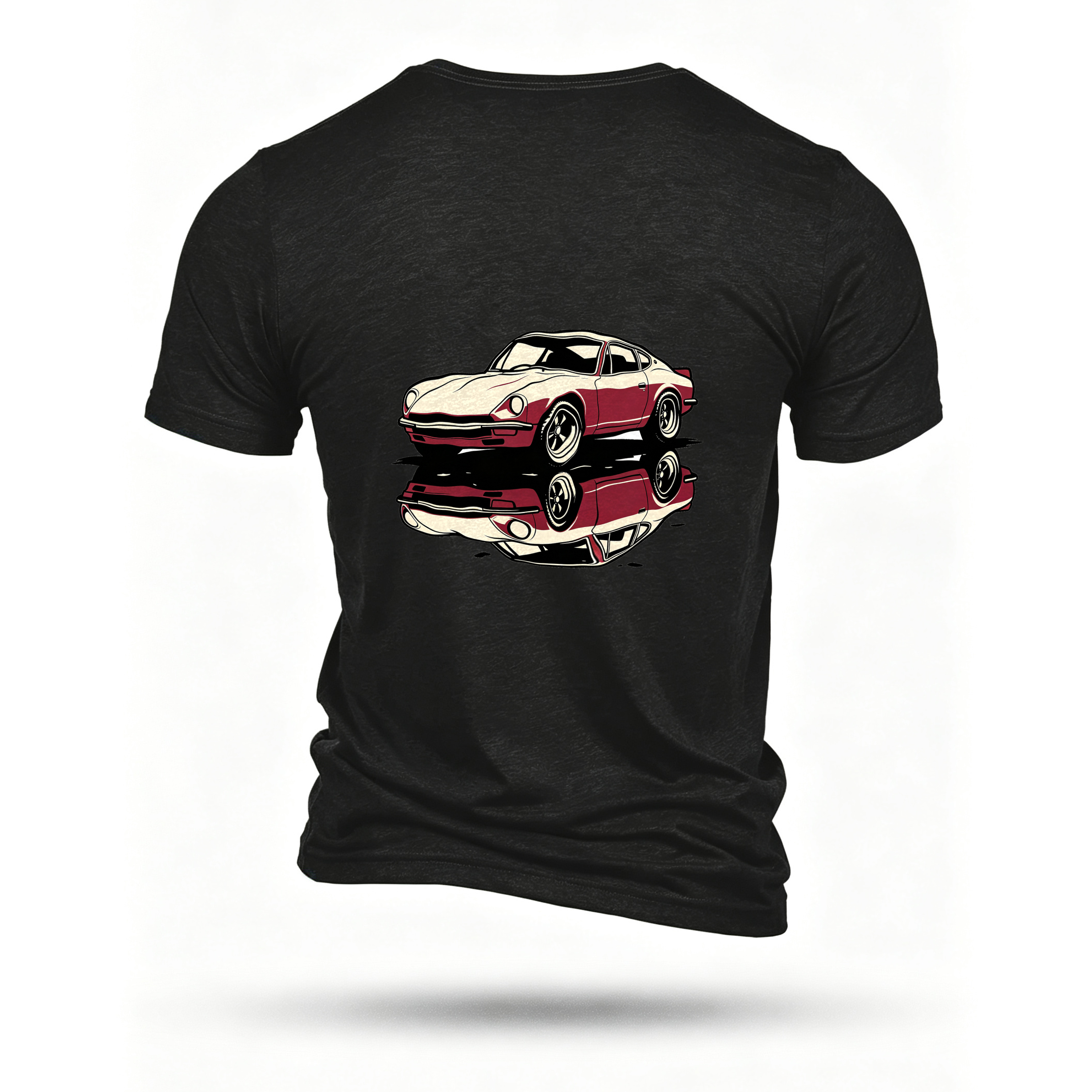 Black T-shirt, back print