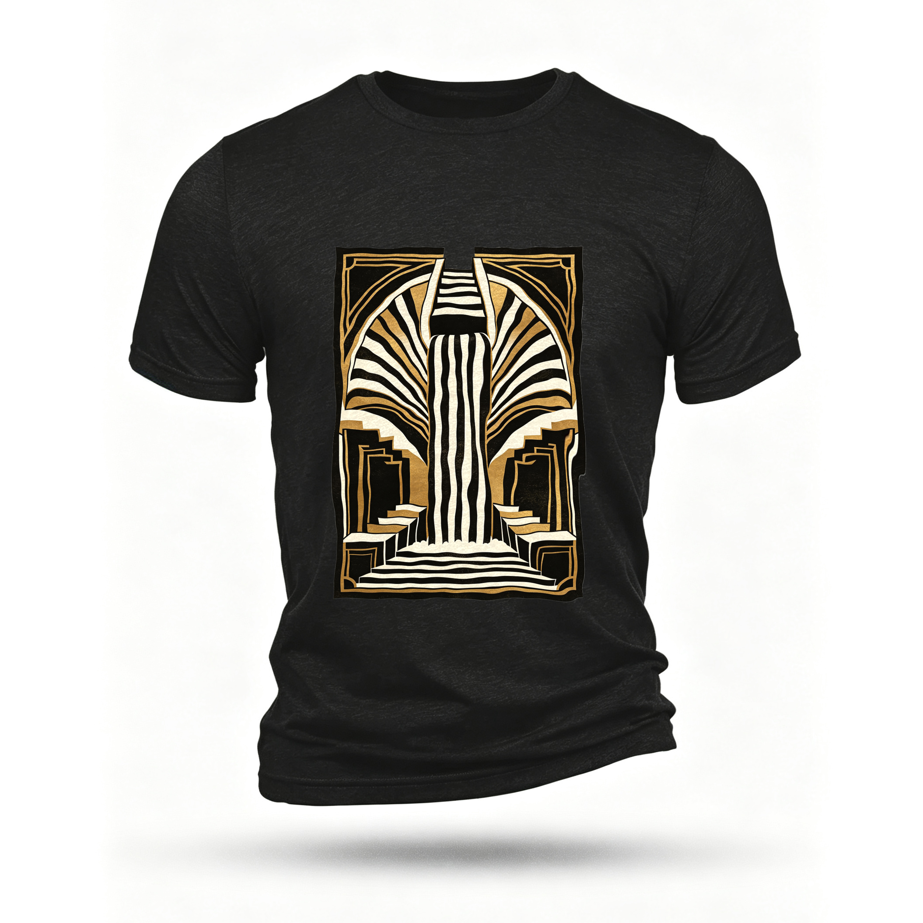 Black T-shirt, front print