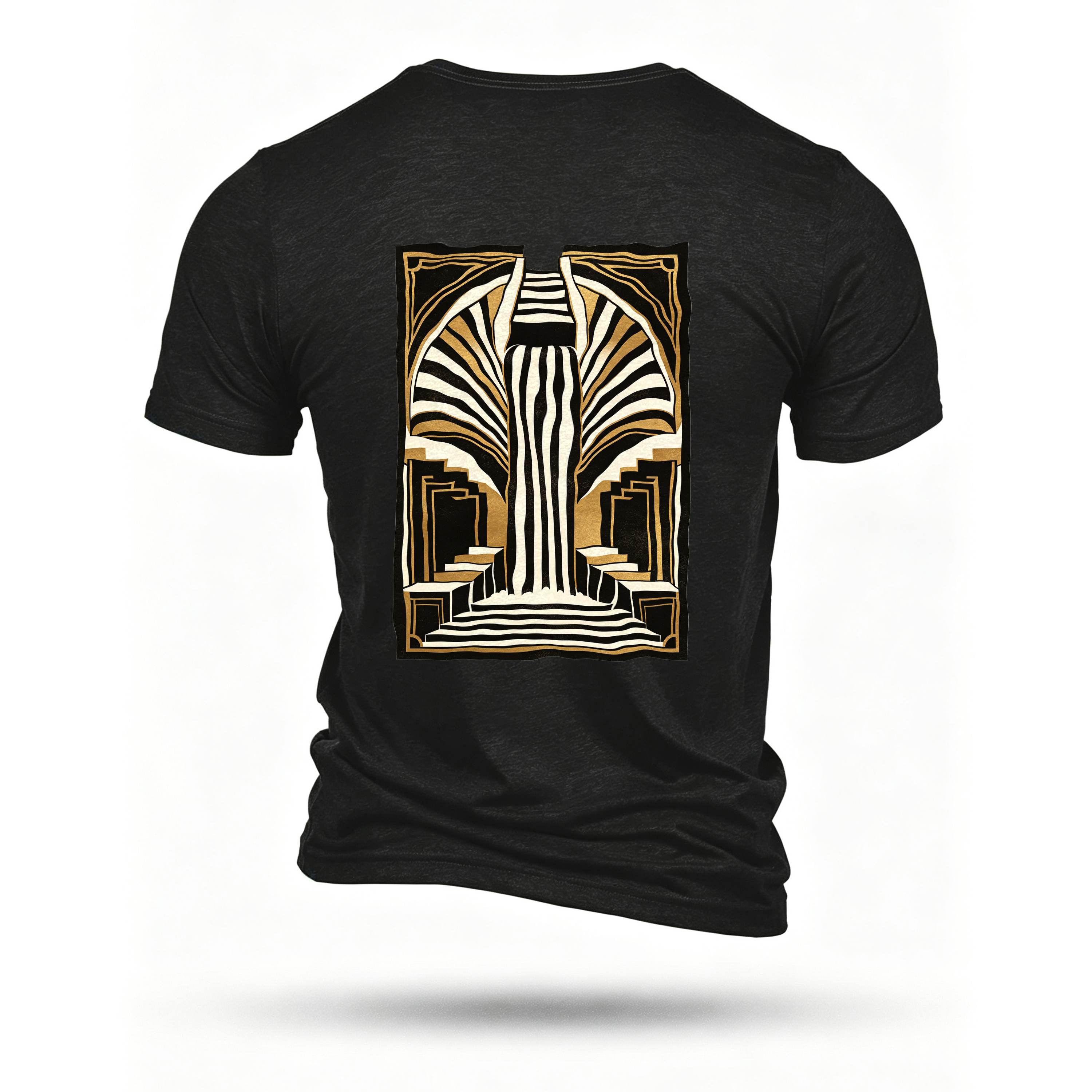 Black T-shirt, back print