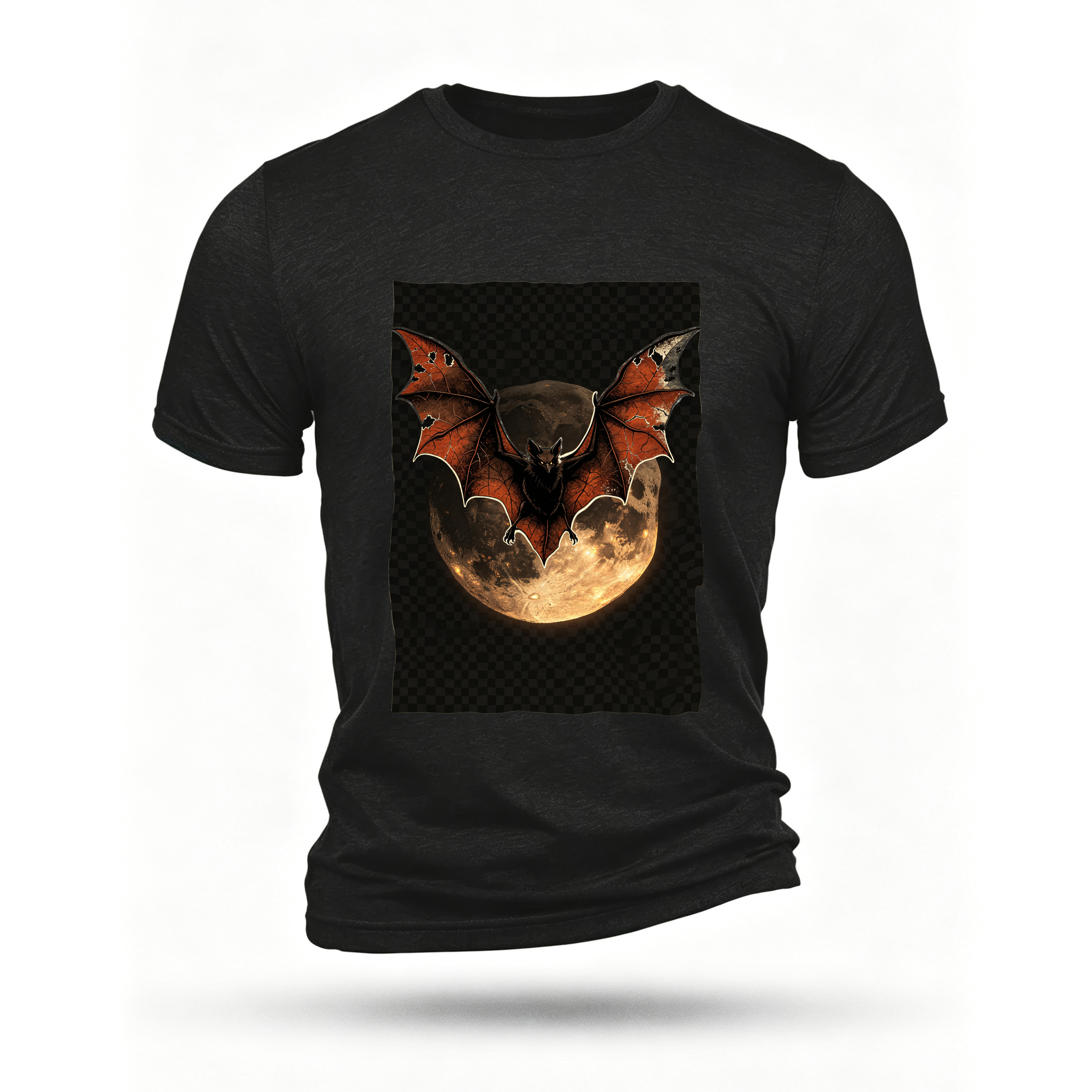 Black T-shirt, front print