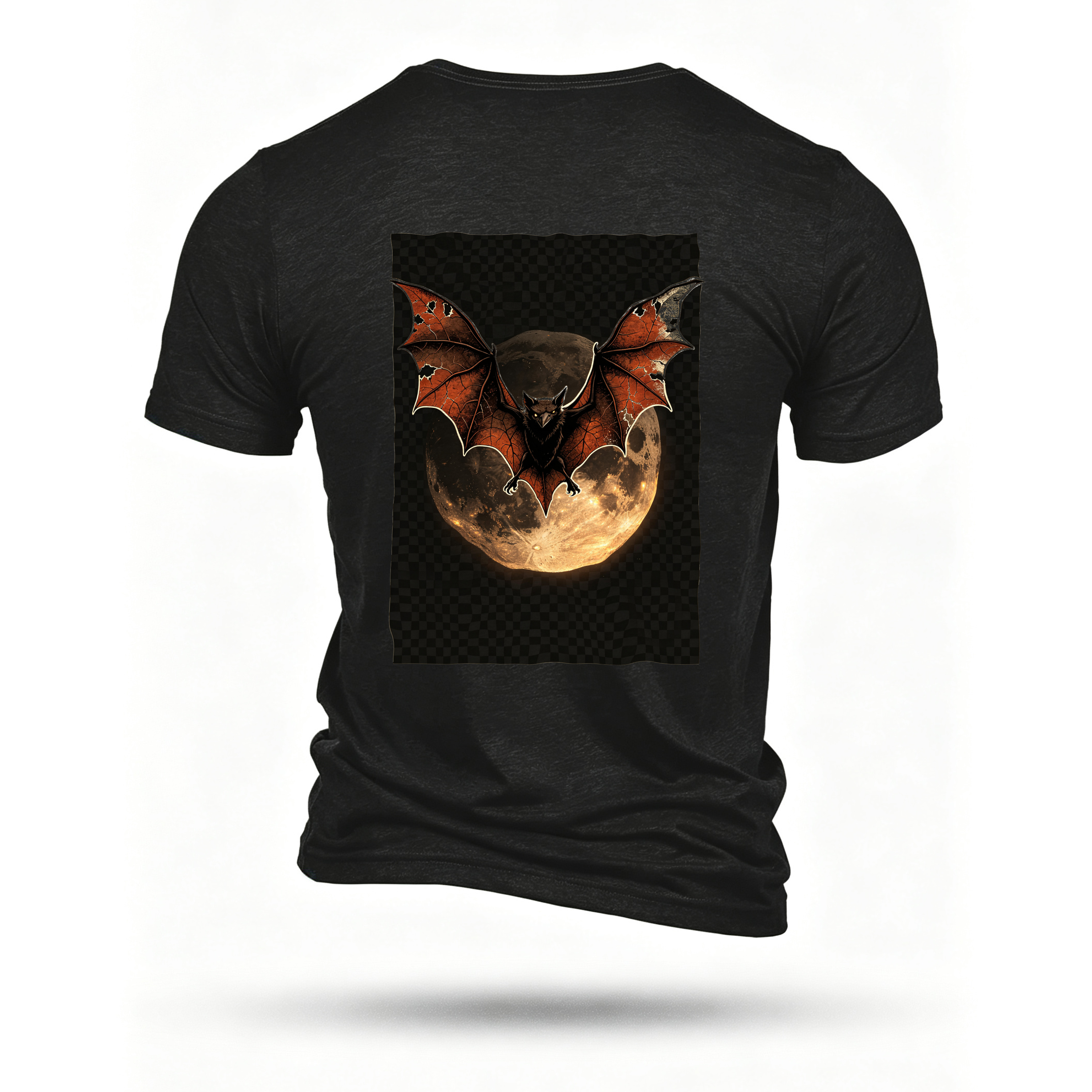 Black T-shirt, back print