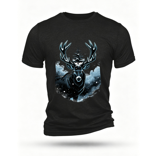 Black T-shirt, front print