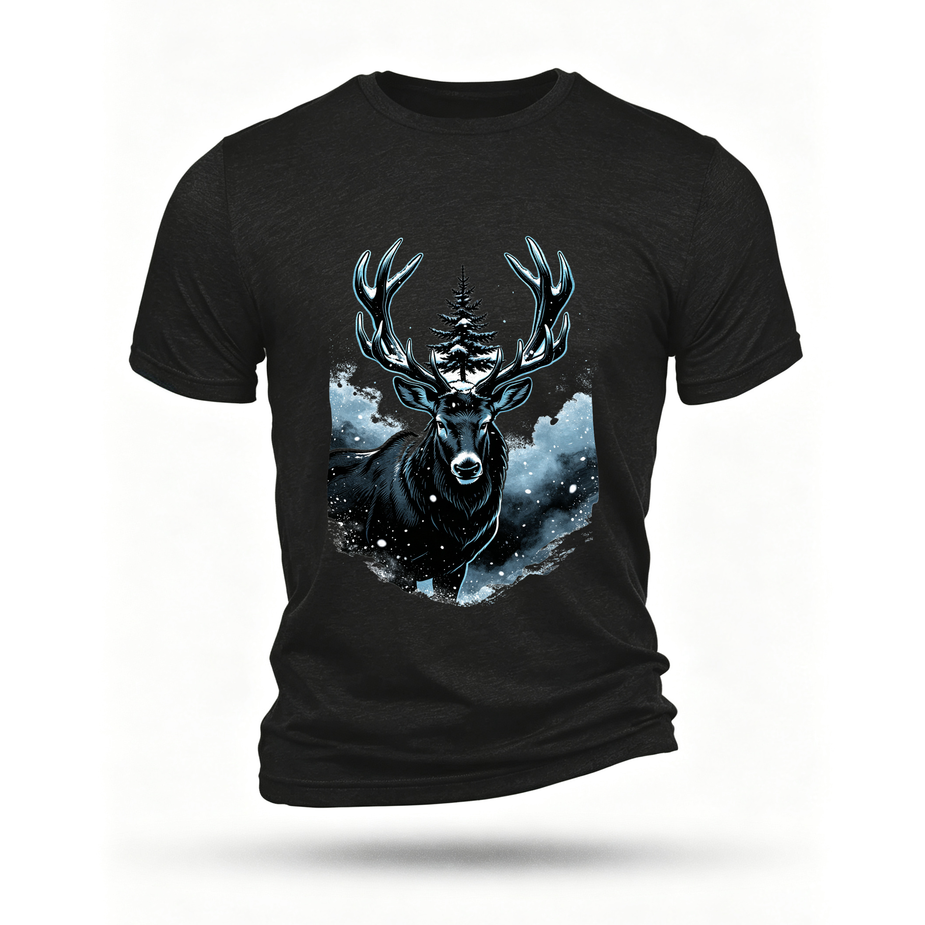 Black T-shirt, front print