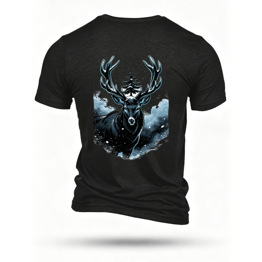 Black T-shirt, back print