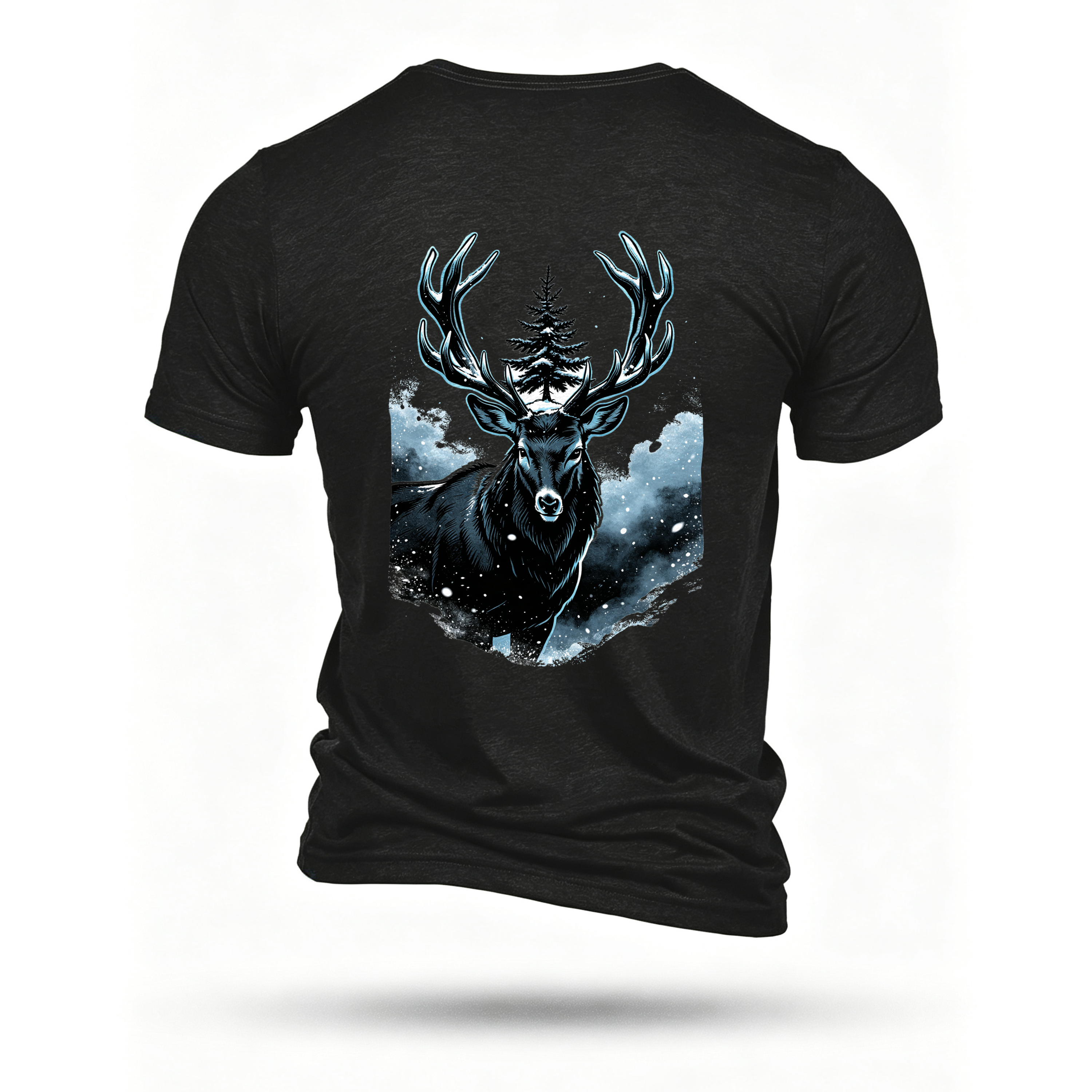 Black T-shirt, back print