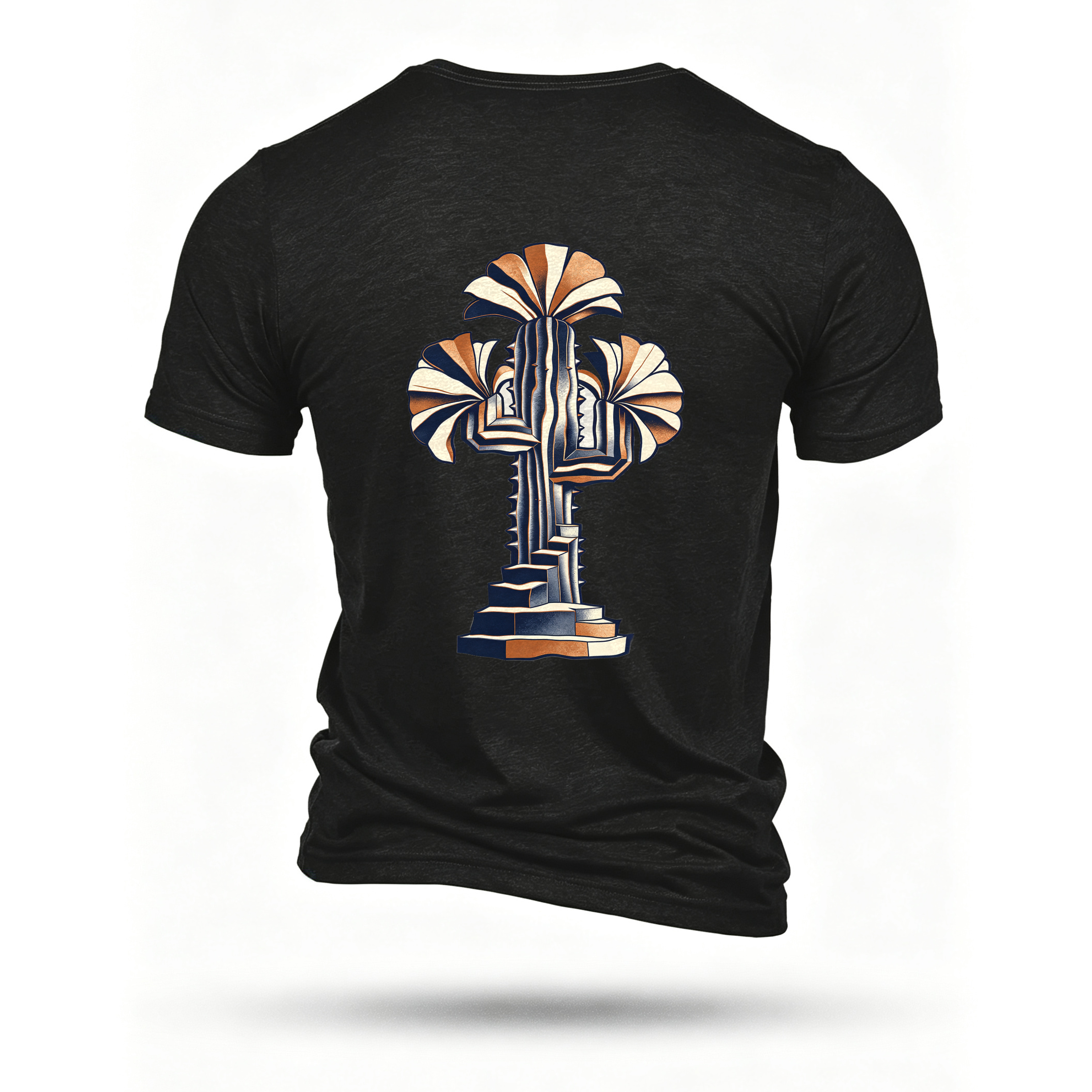 Black T-shirt, back print