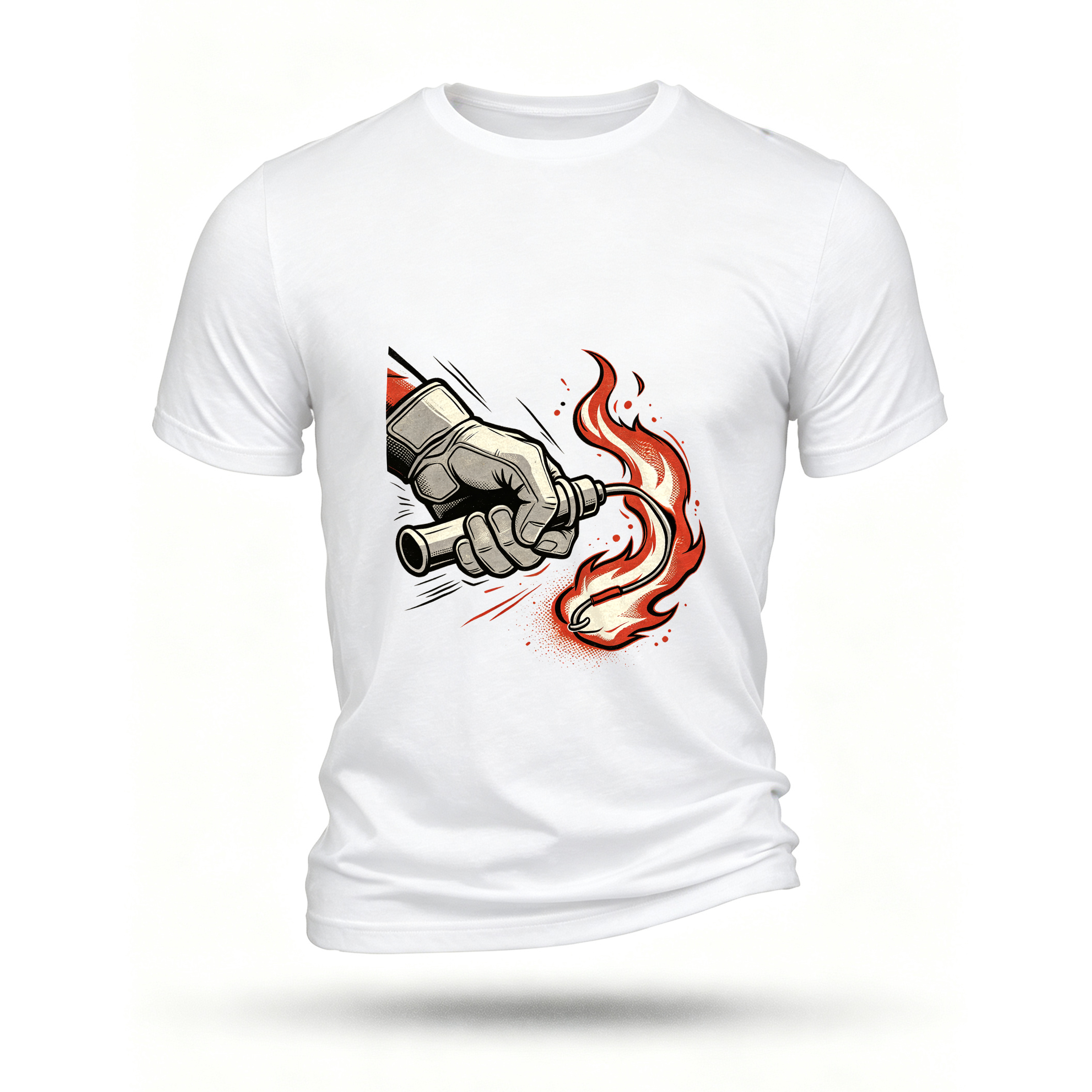 White T-shirt, front print