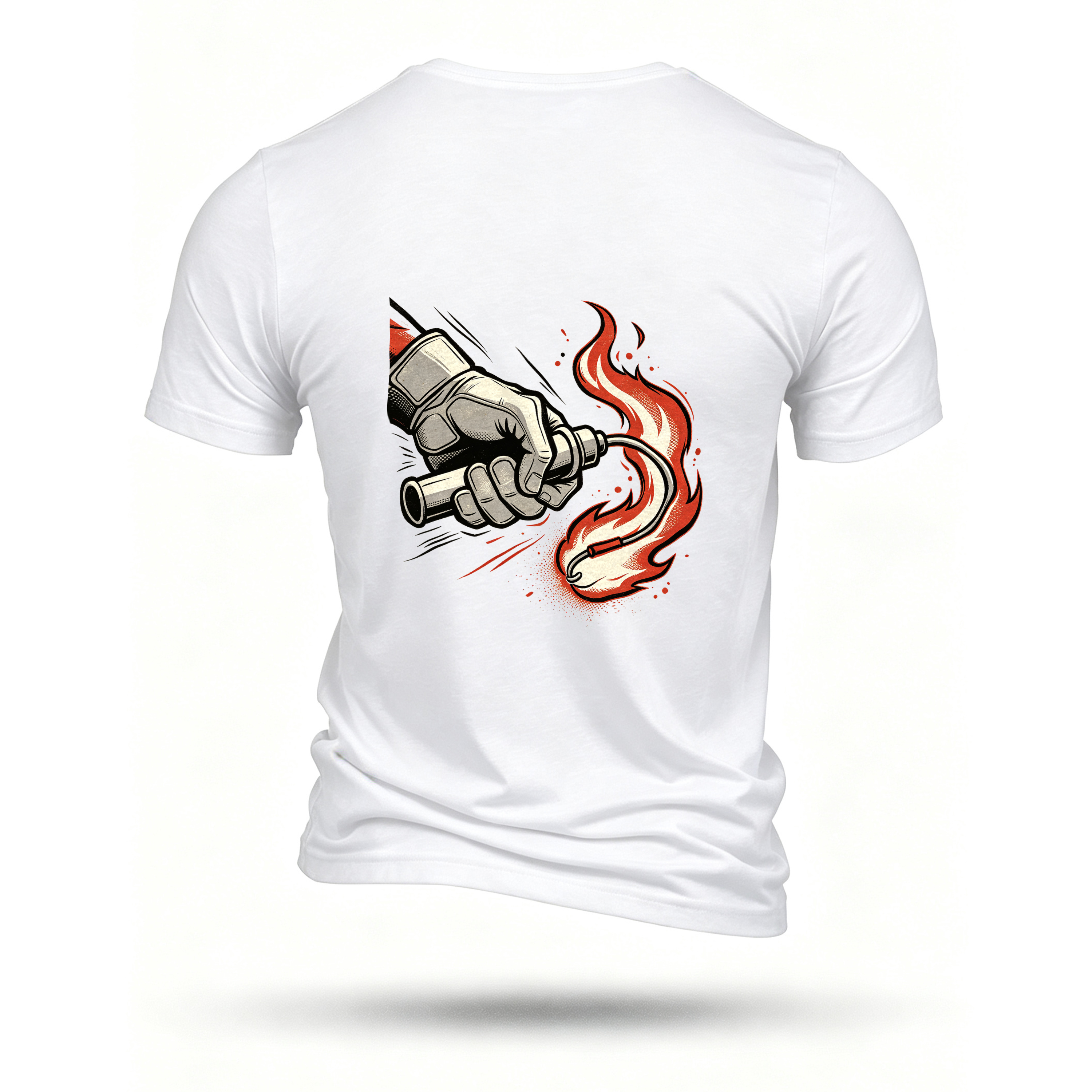 White T-shirt, back print