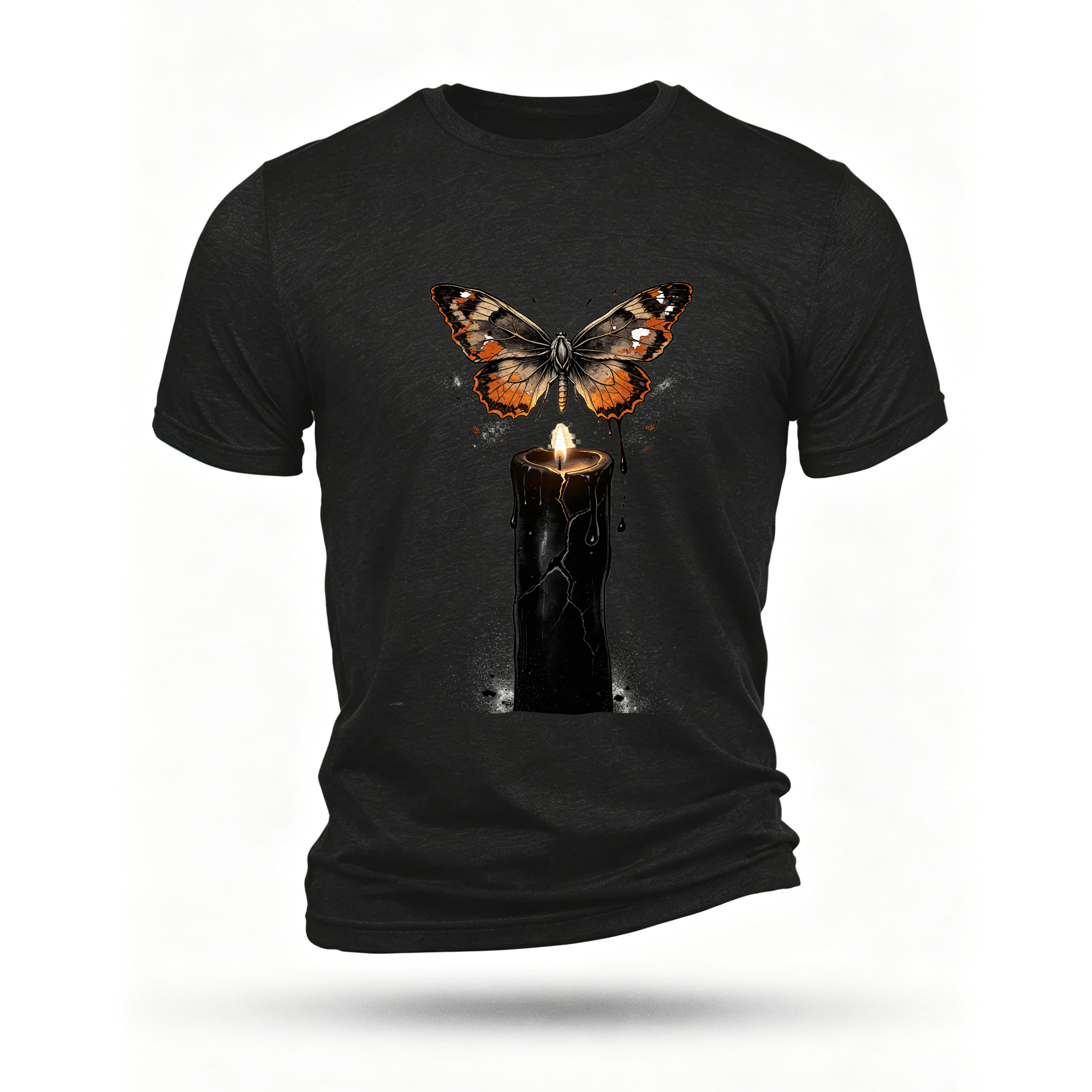 Black T-shirt, front print