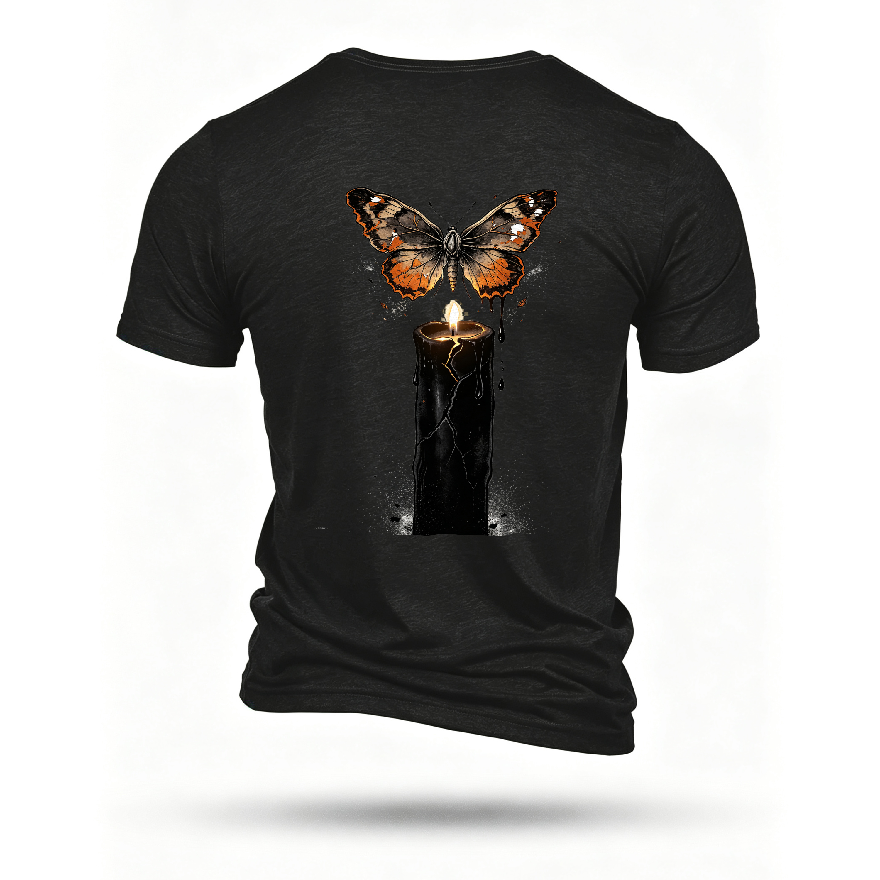 Black T-shirt, back print