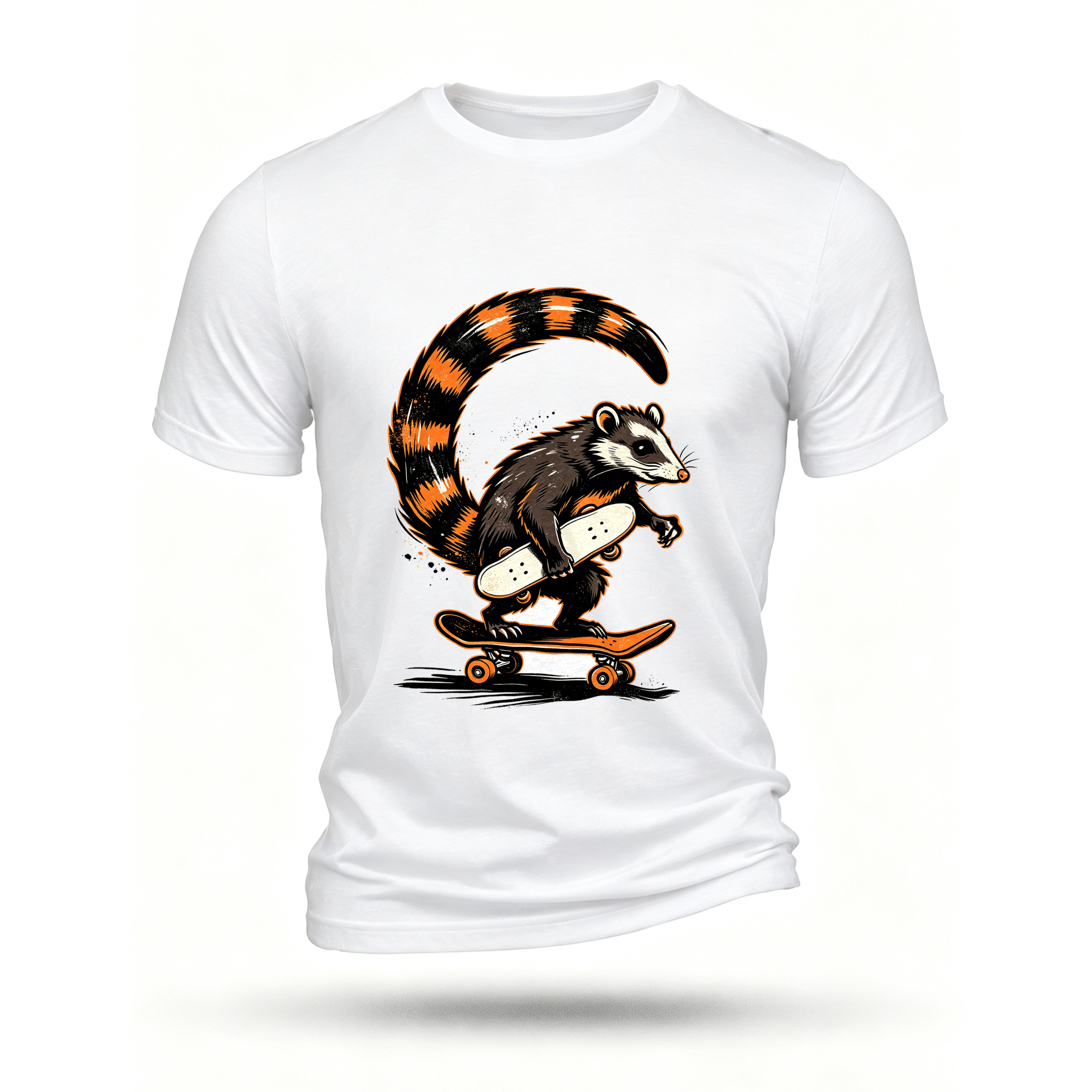White T-shirt, front print