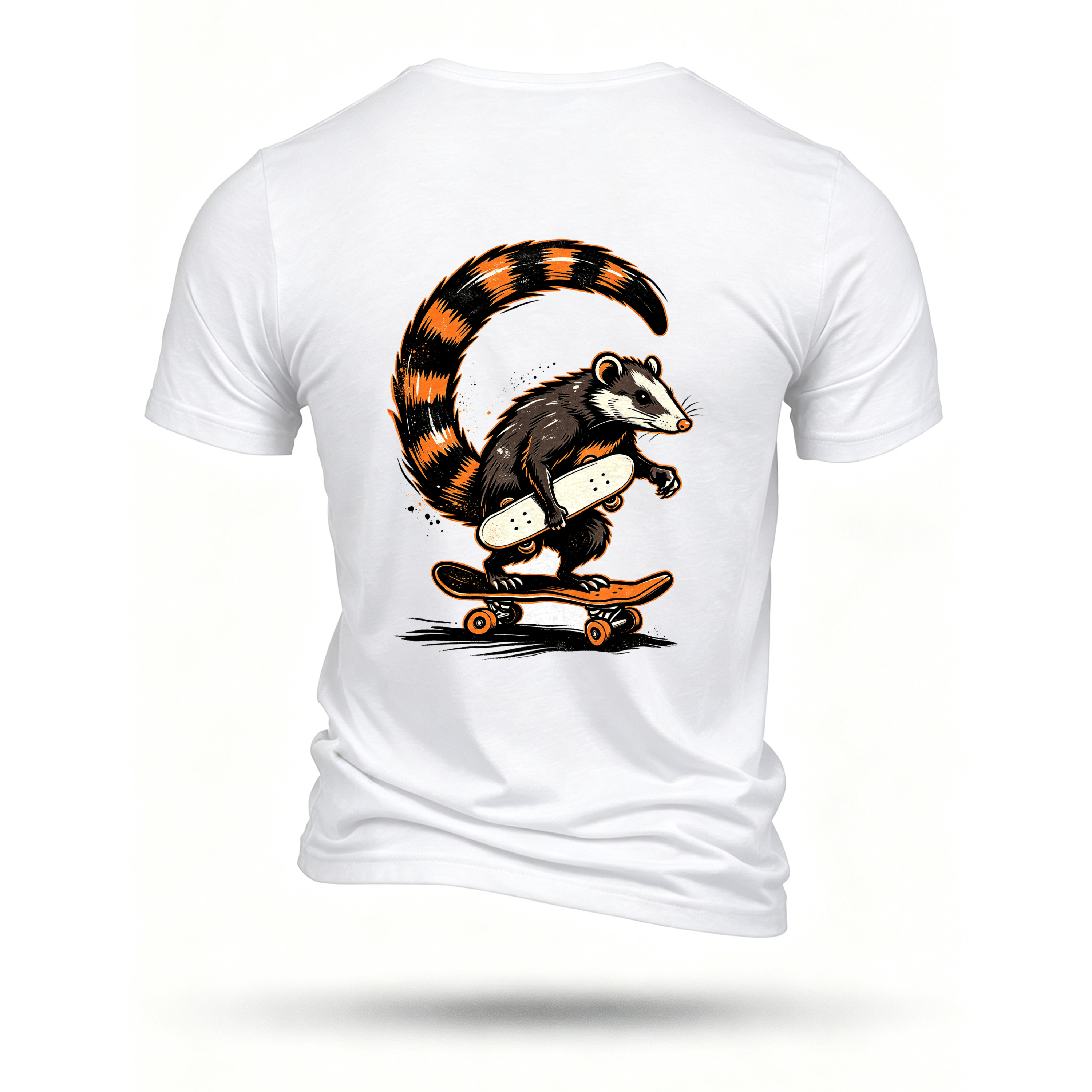 White T-shirt, back print