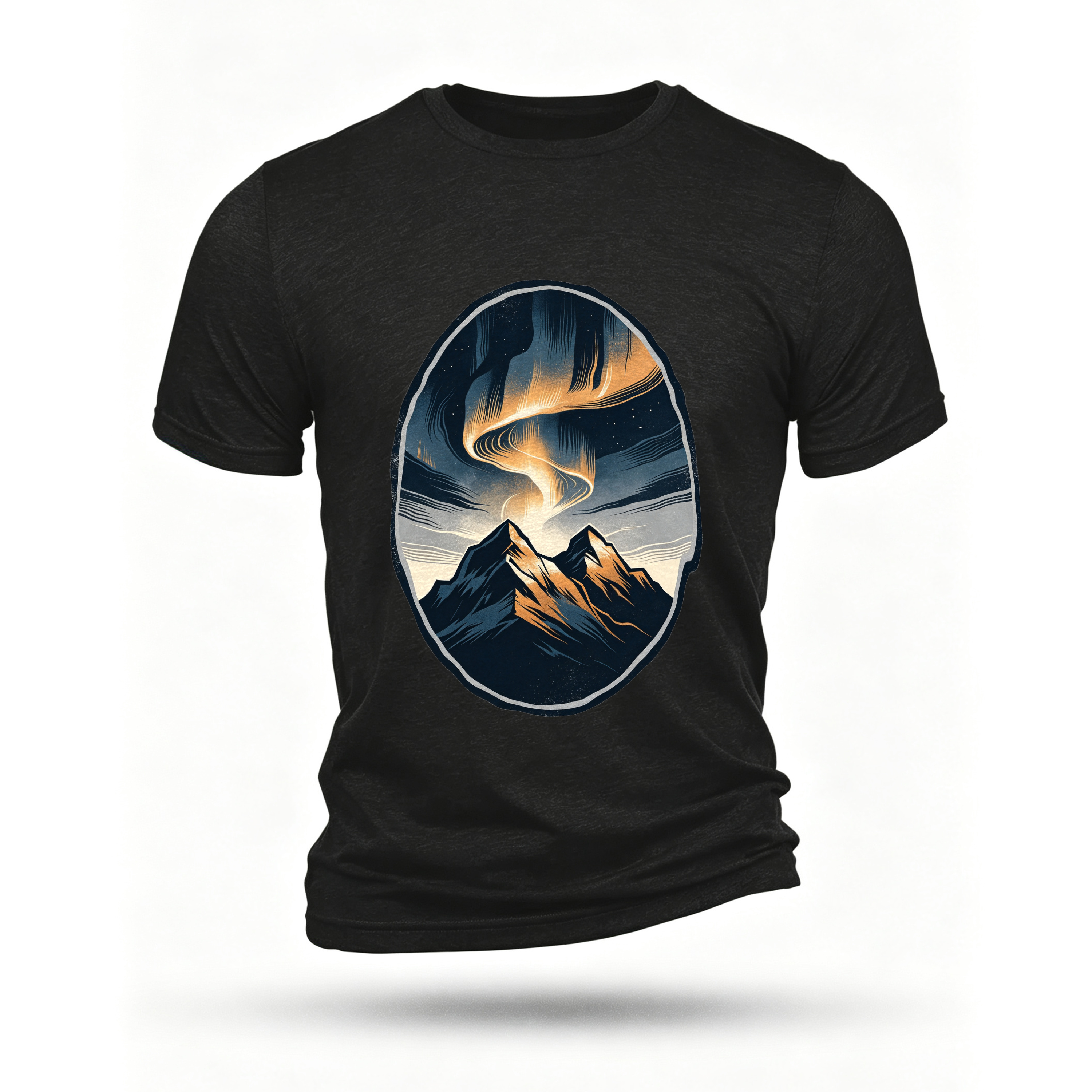 Black T-shirt, front print
