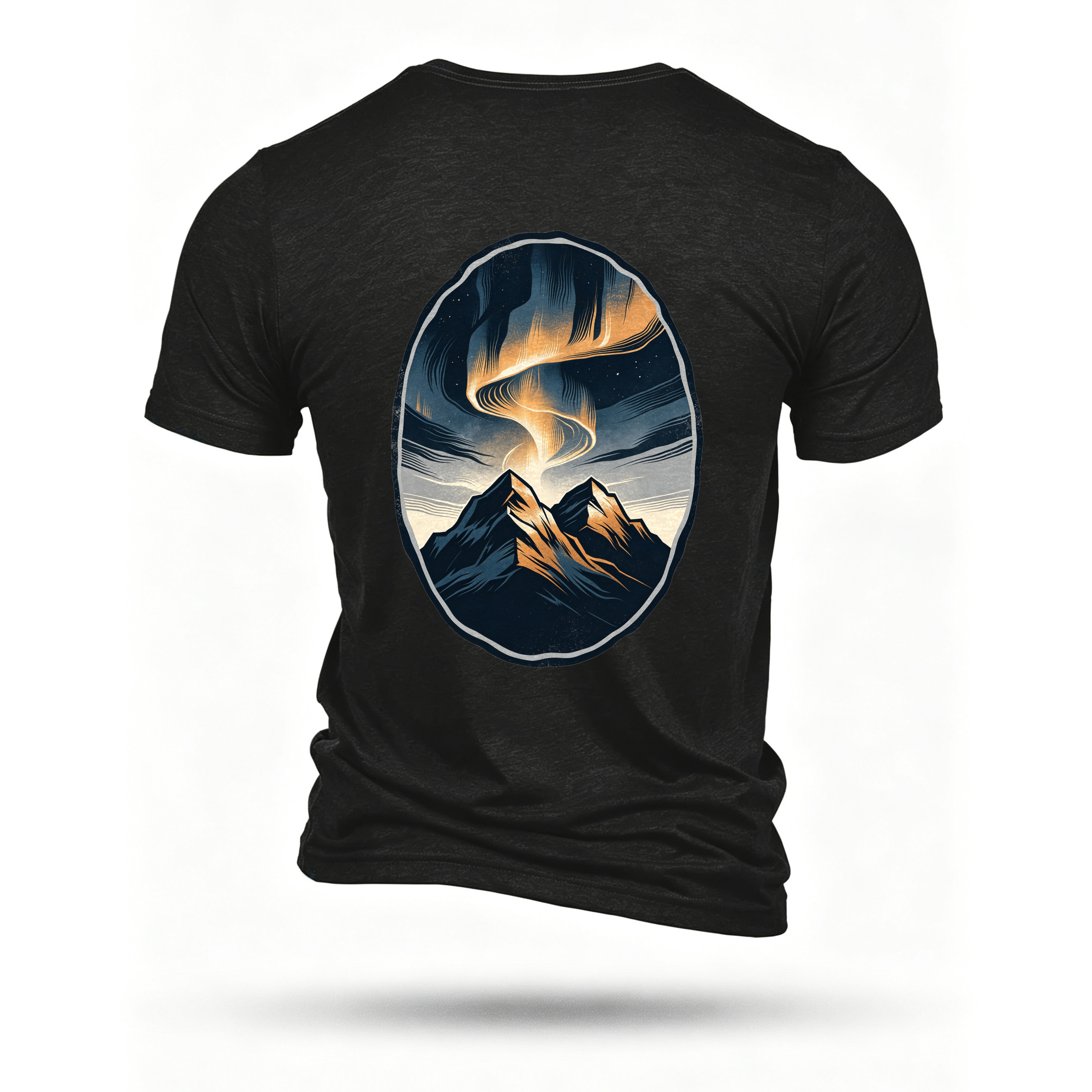 Black T-shirt, back print
