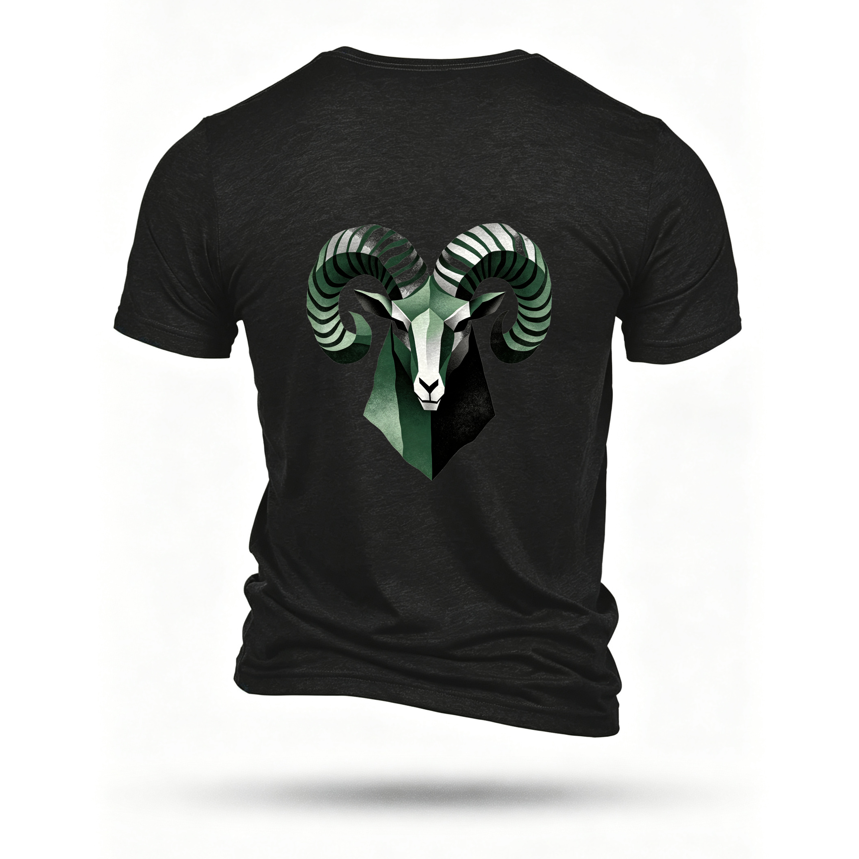 Black T-shirt, back print