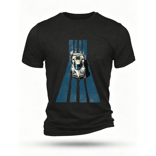Black T-shirt, front print