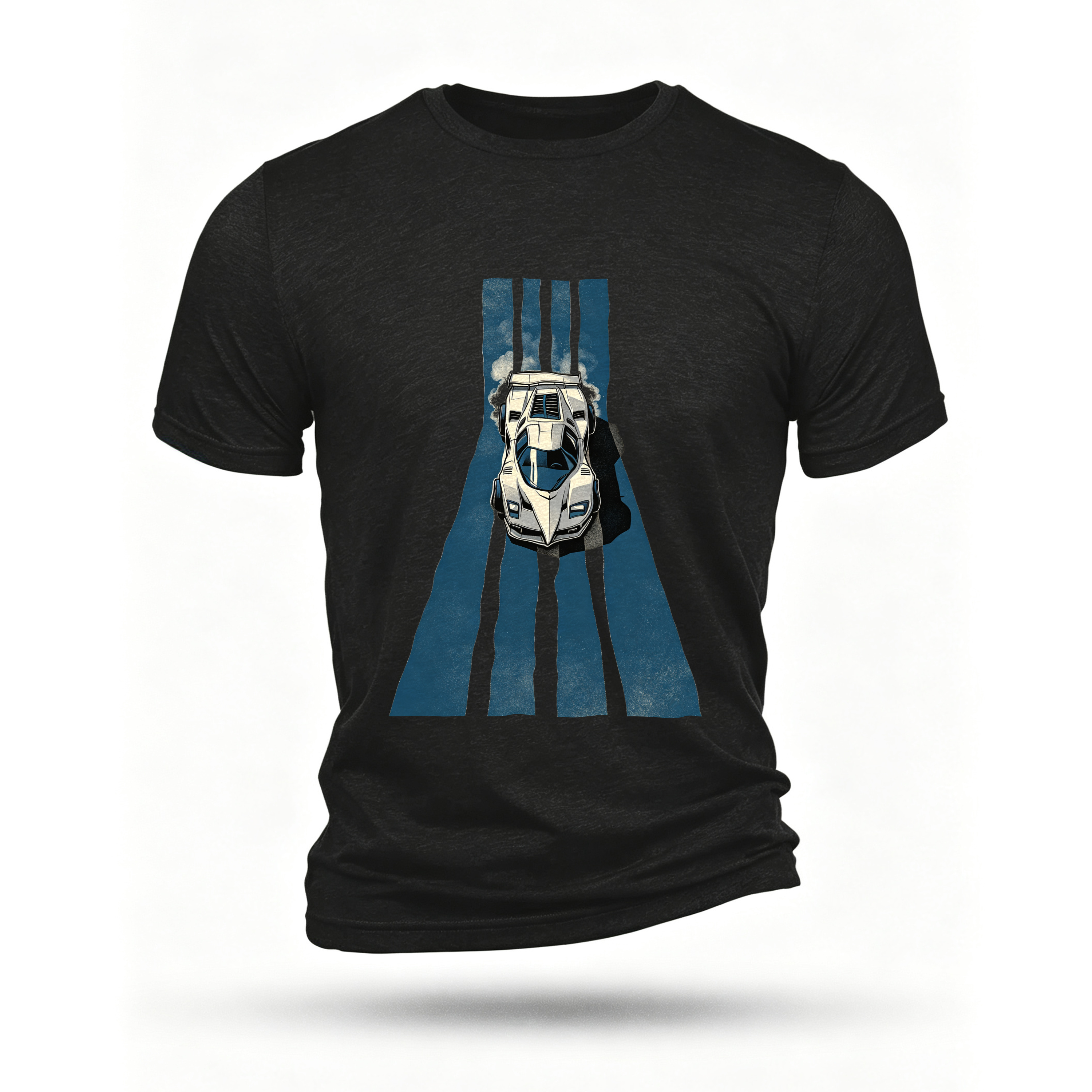 Black T-shirt, front print