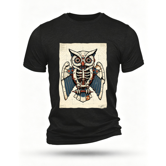 Black T-shirt, front print