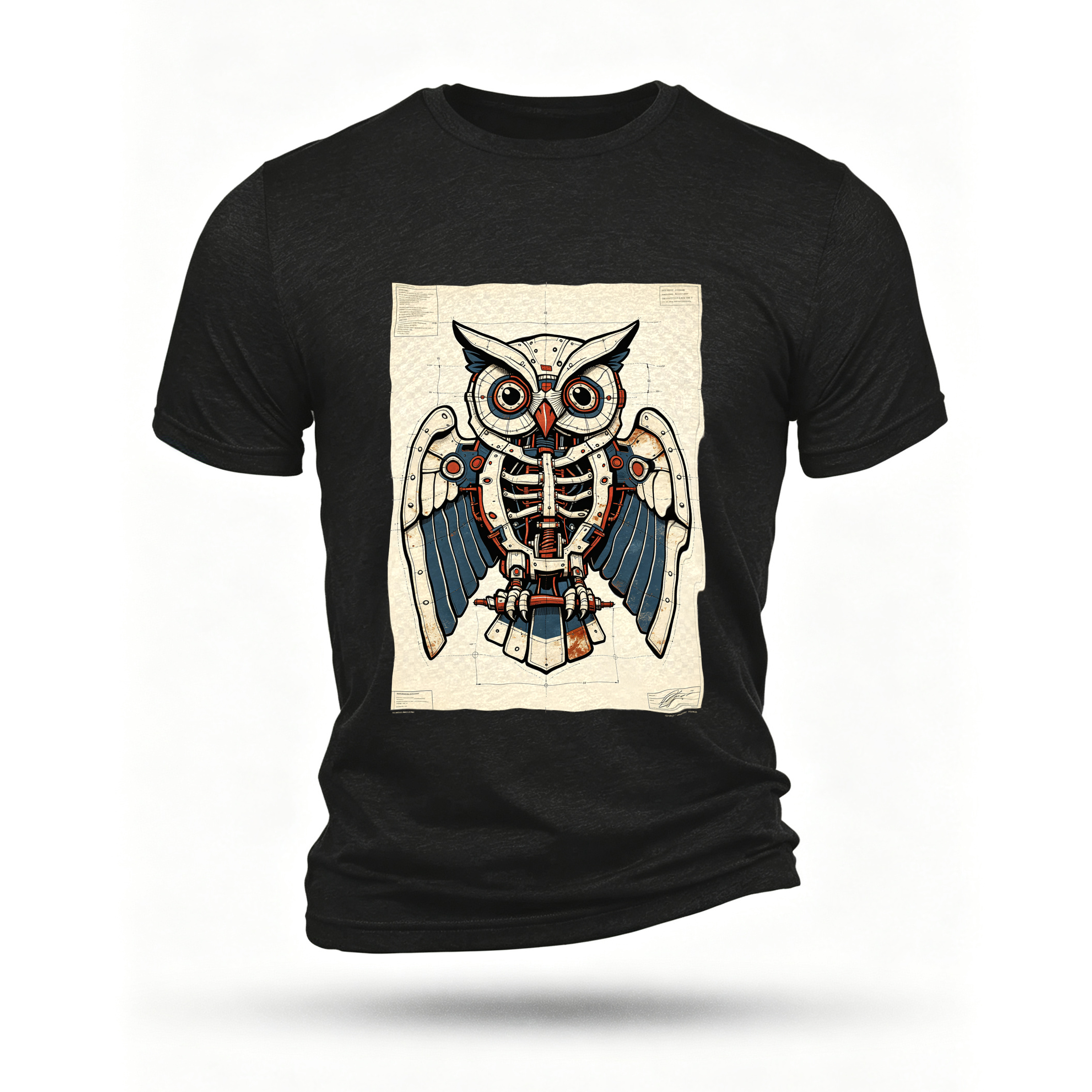 Black T-shirt, front print