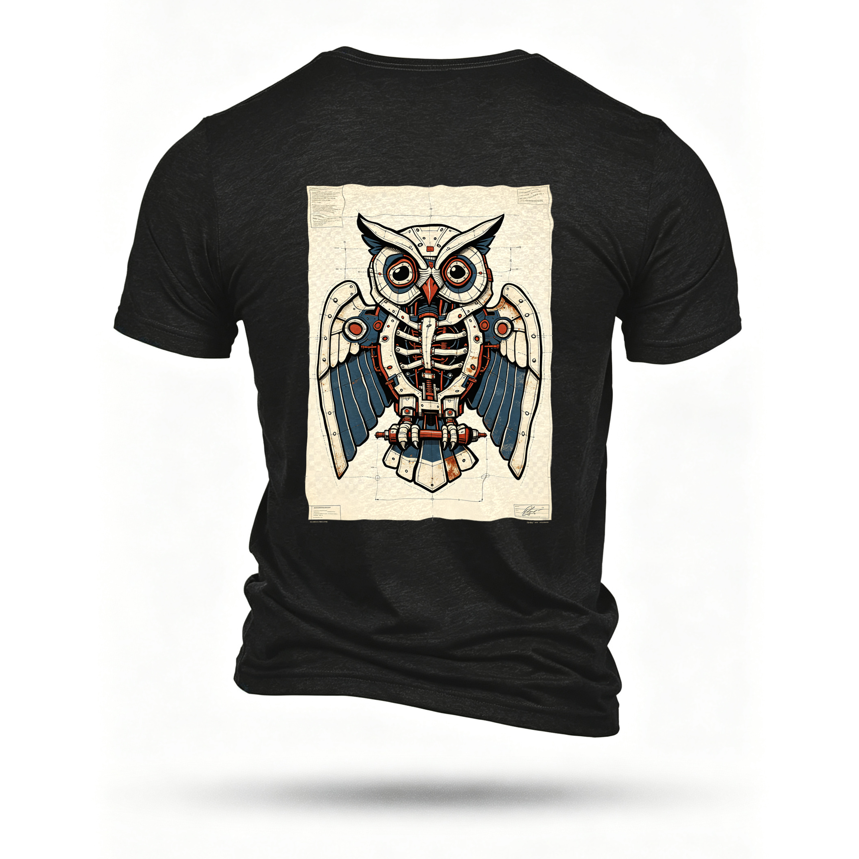 Black T-shirt, back print