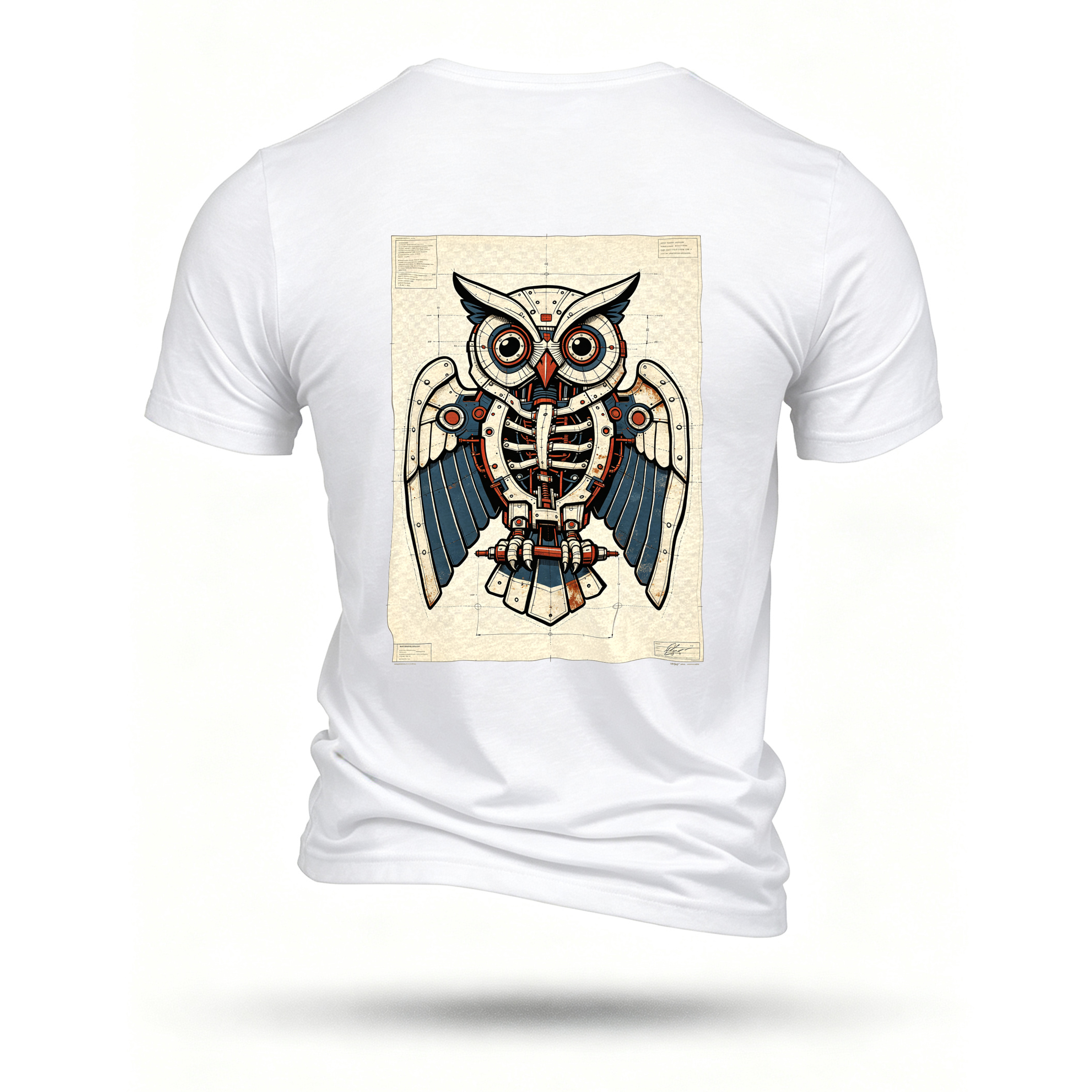 White T-shirt, back print