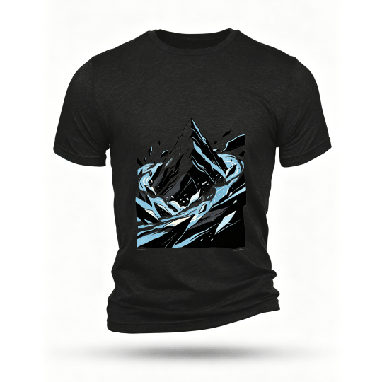 Black T-shirt, front print