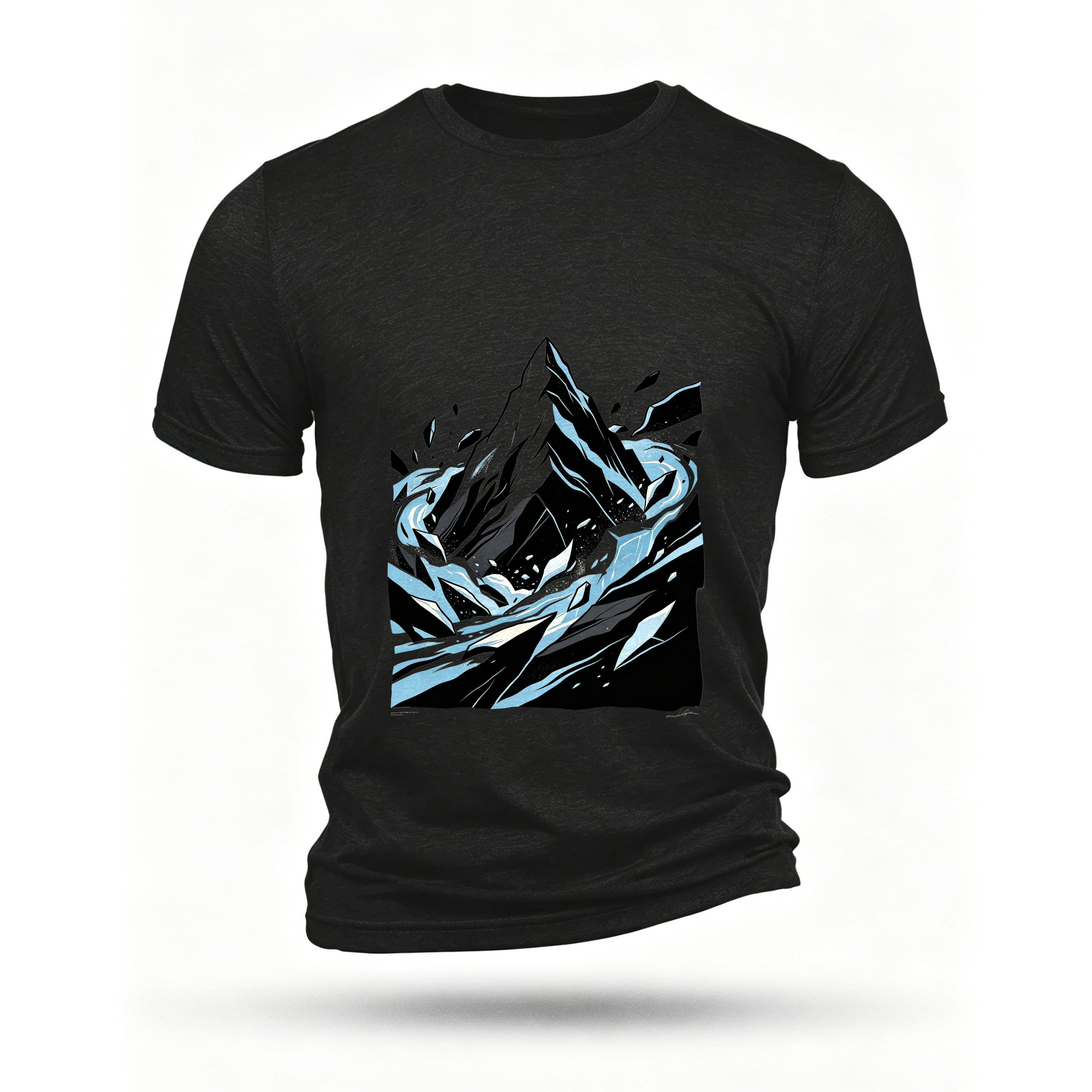 Black T-shirt, front print