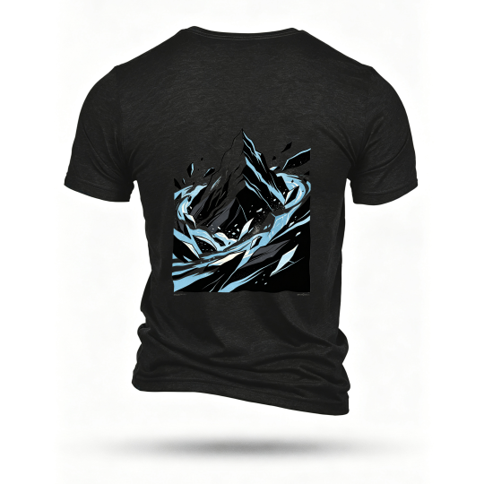 Black T-shirt, back print