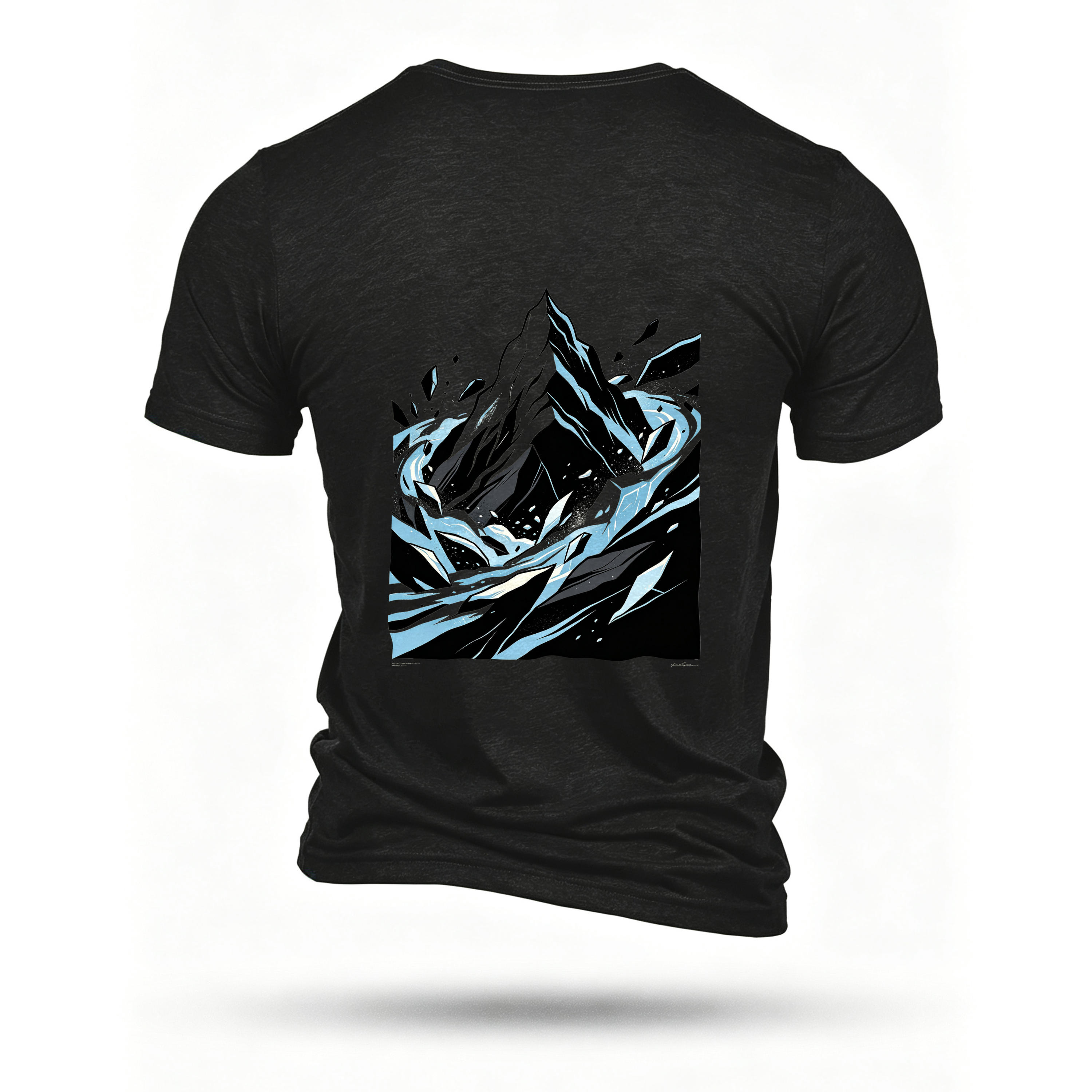 Black T-shirt, back print