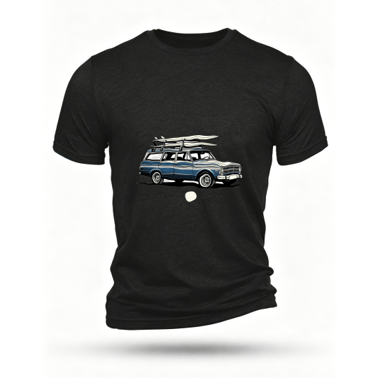 Black T-shirt, front print