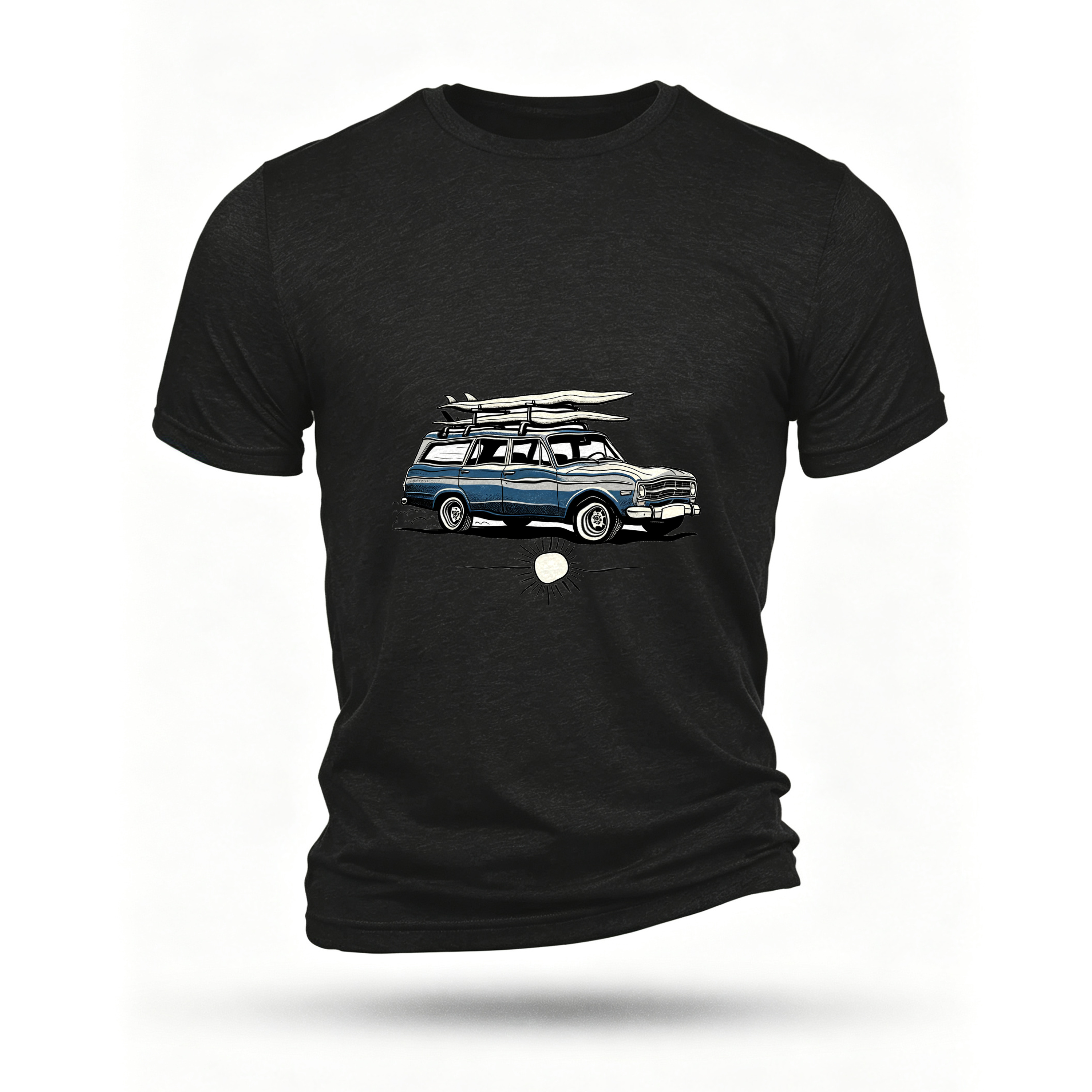 Black T-shirt, front print