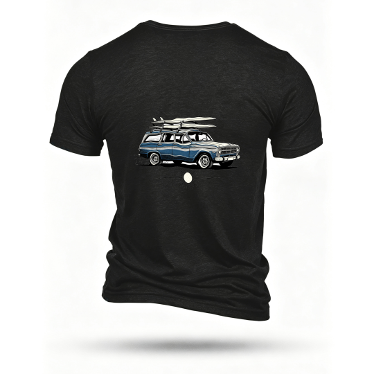 Black T-shirt, back print