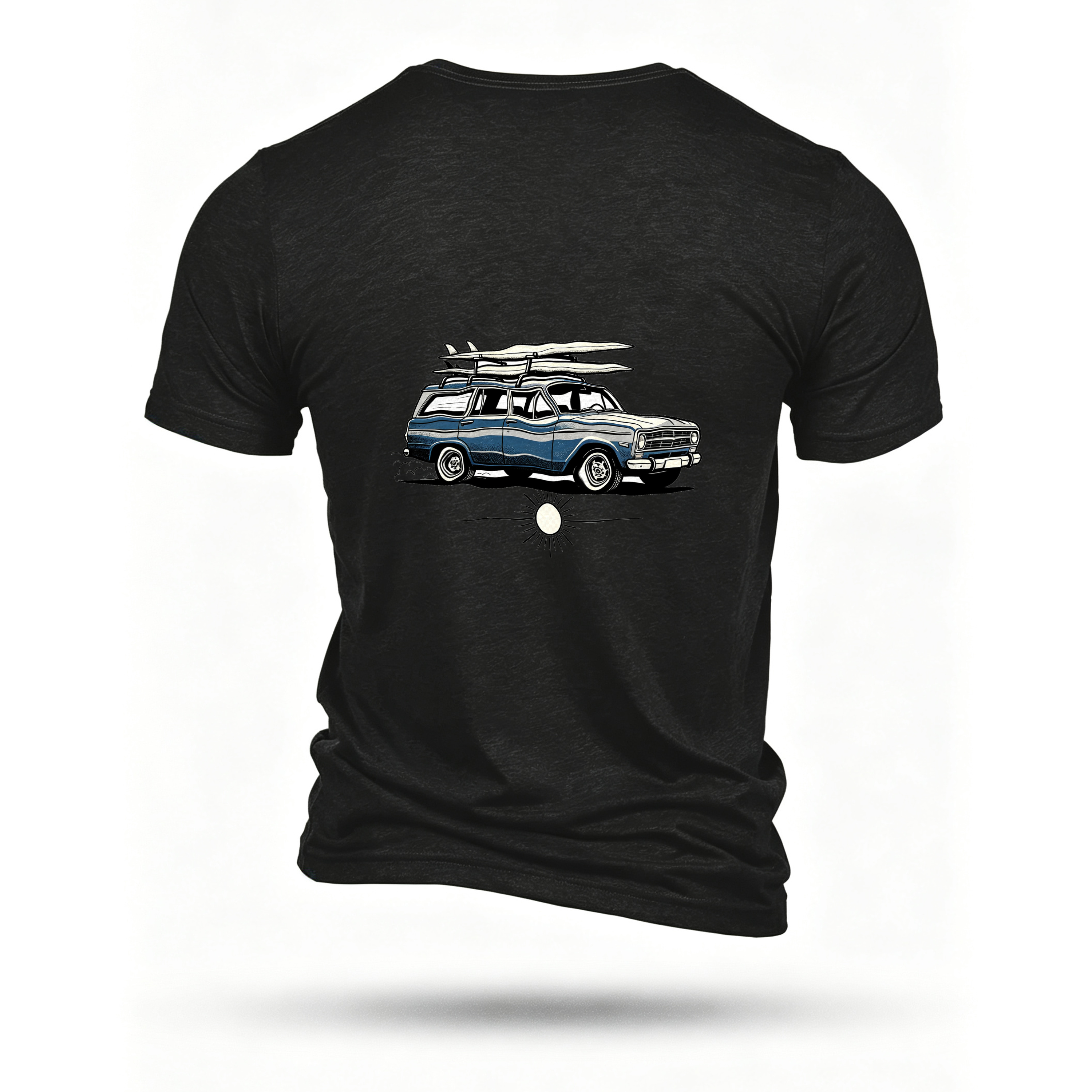 Black T-shirt, back print