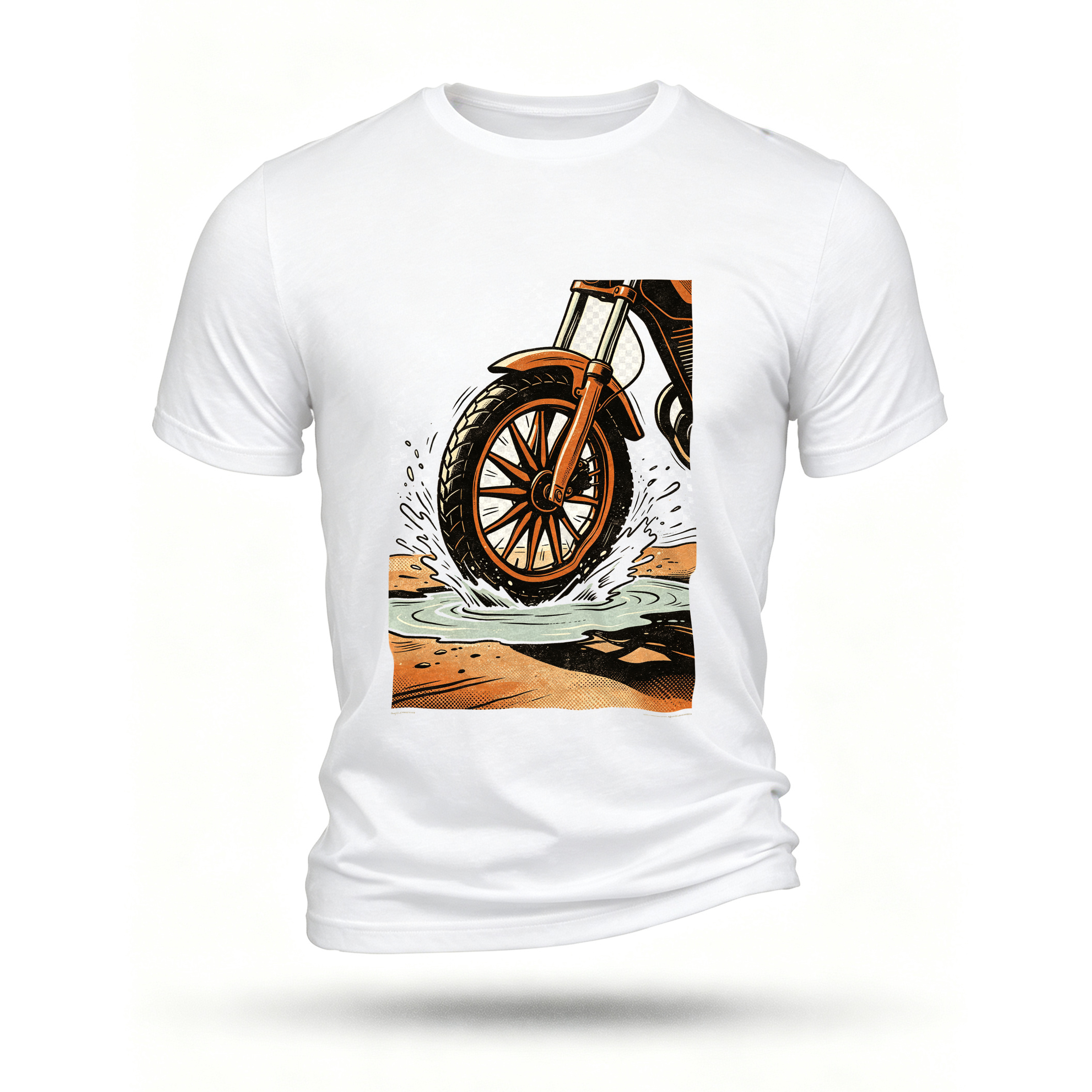 White T-shirt, front print