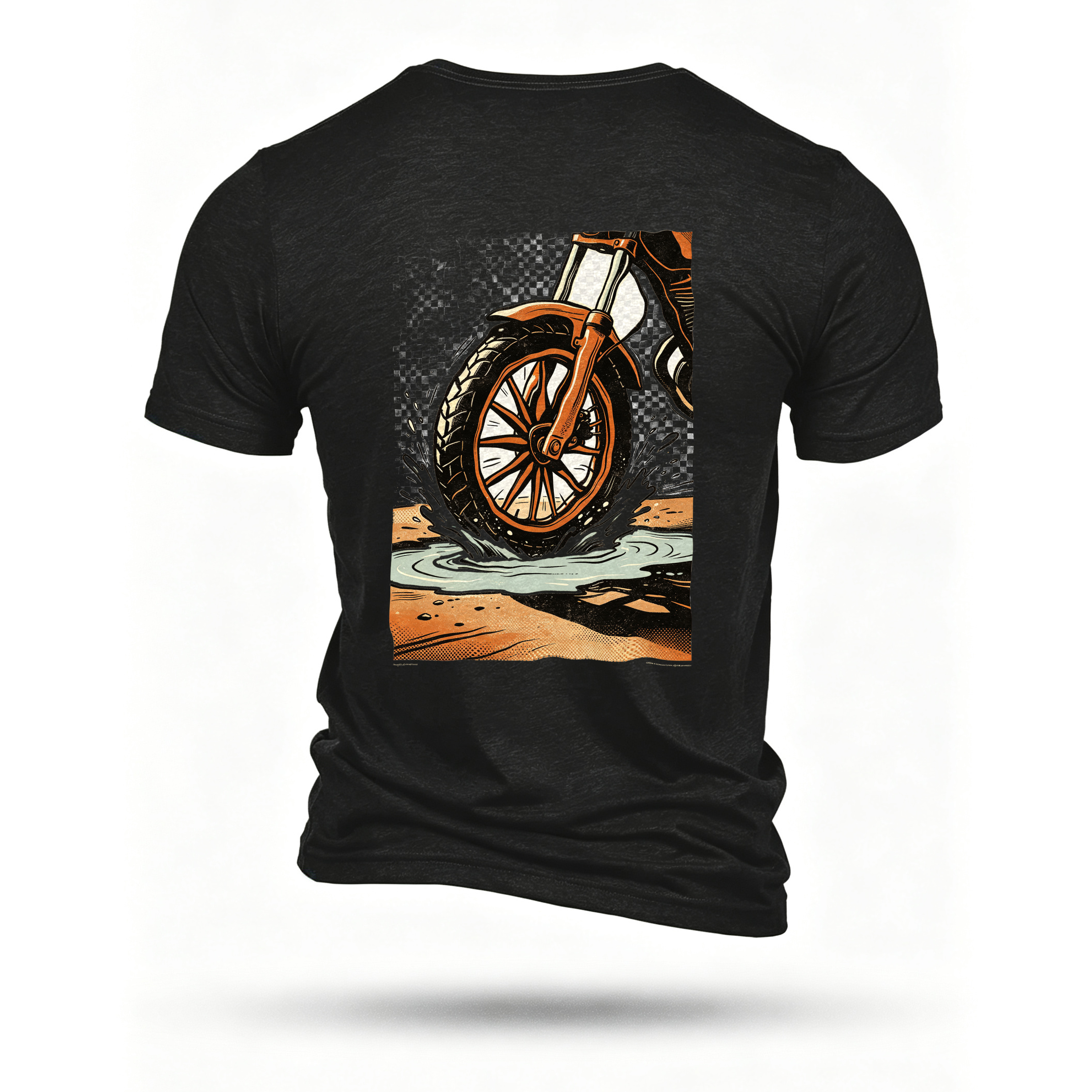 Black T-shirt, back print