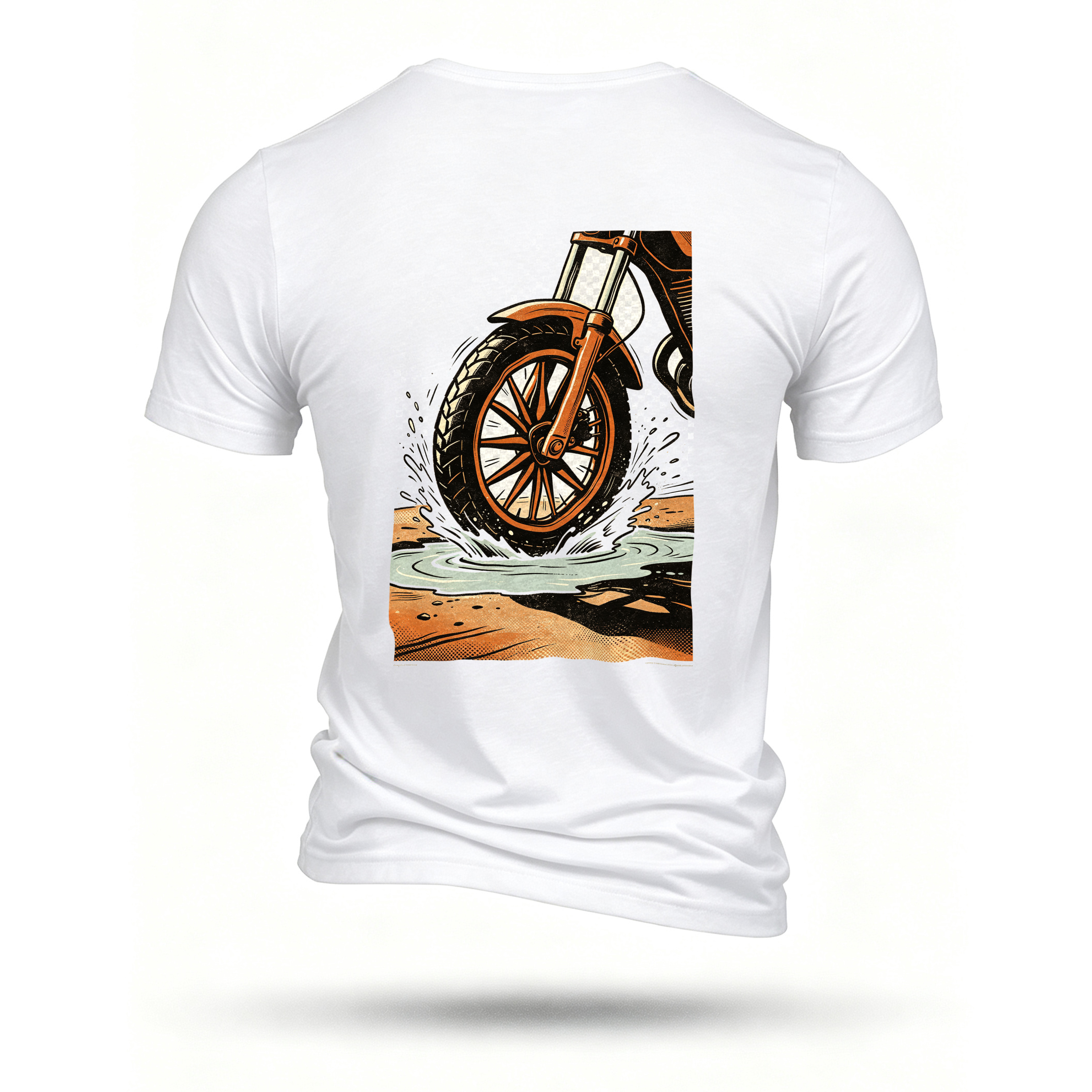 White T-shirt, back print