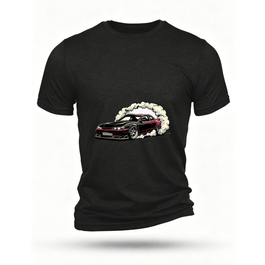 Black T-shirt, front print