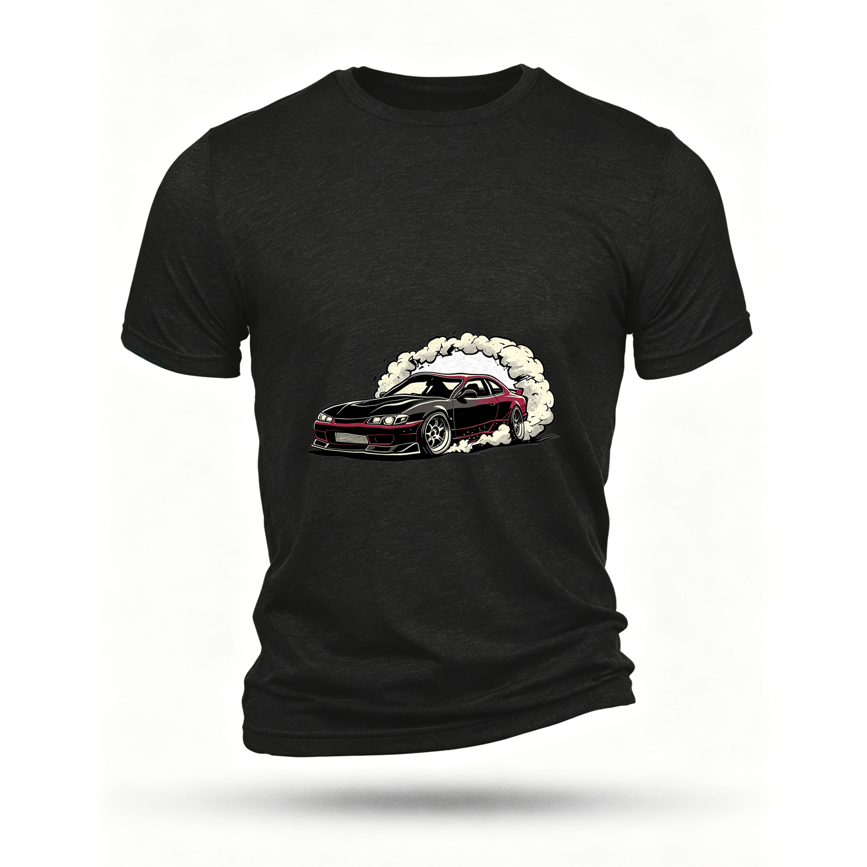 Black T-shirt, front print