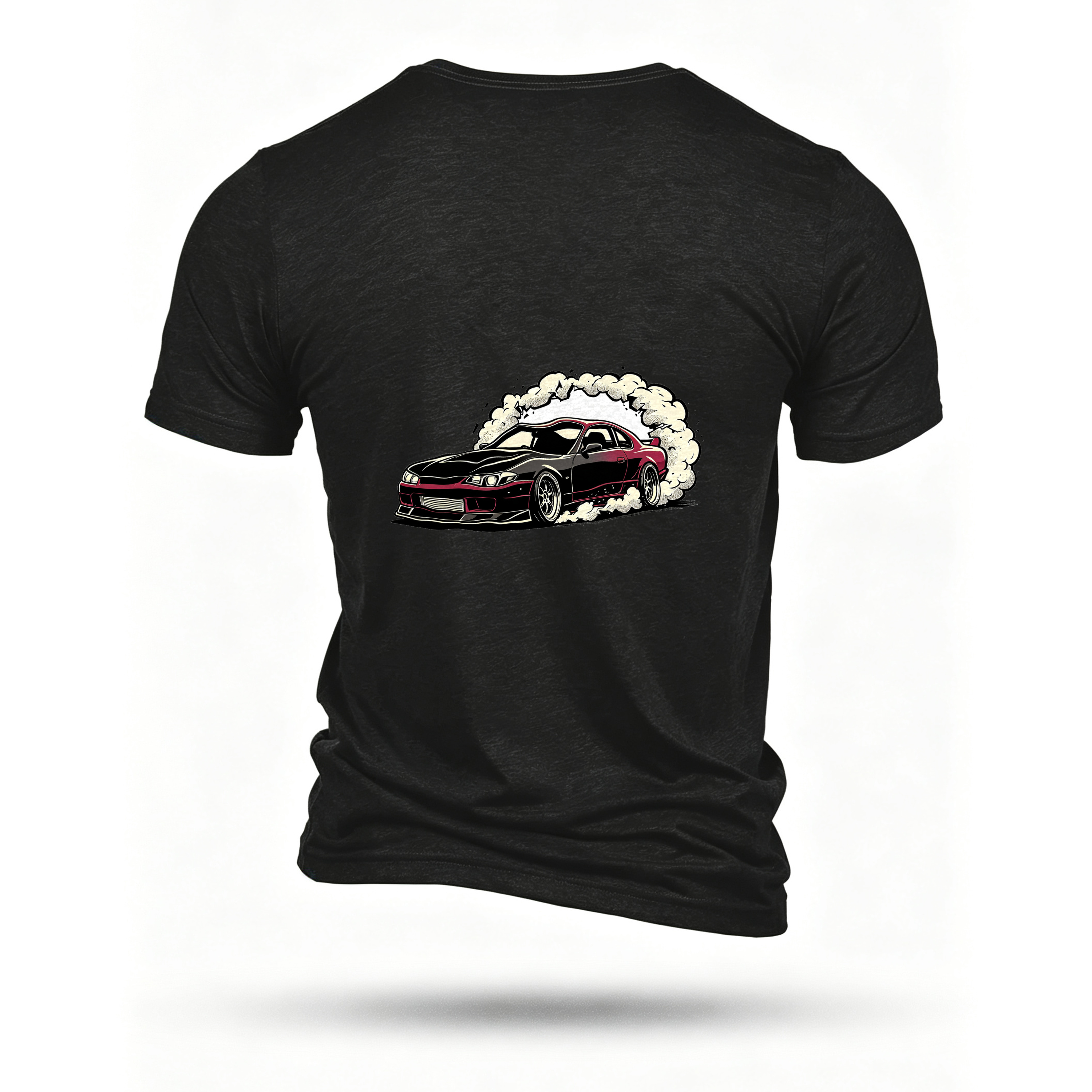 Black T-shirt, back print